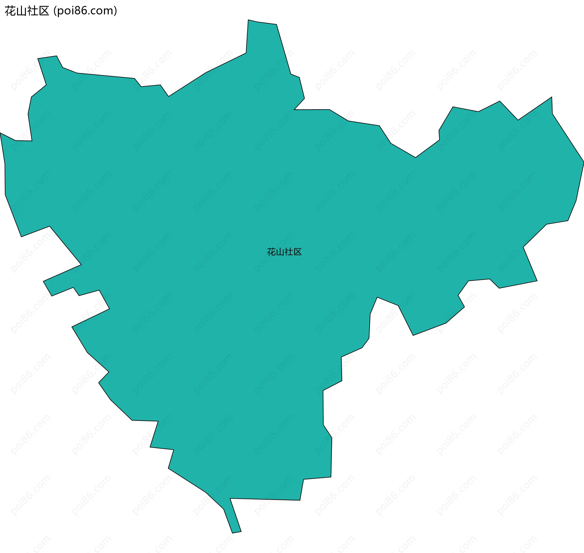 花山社区边界地图