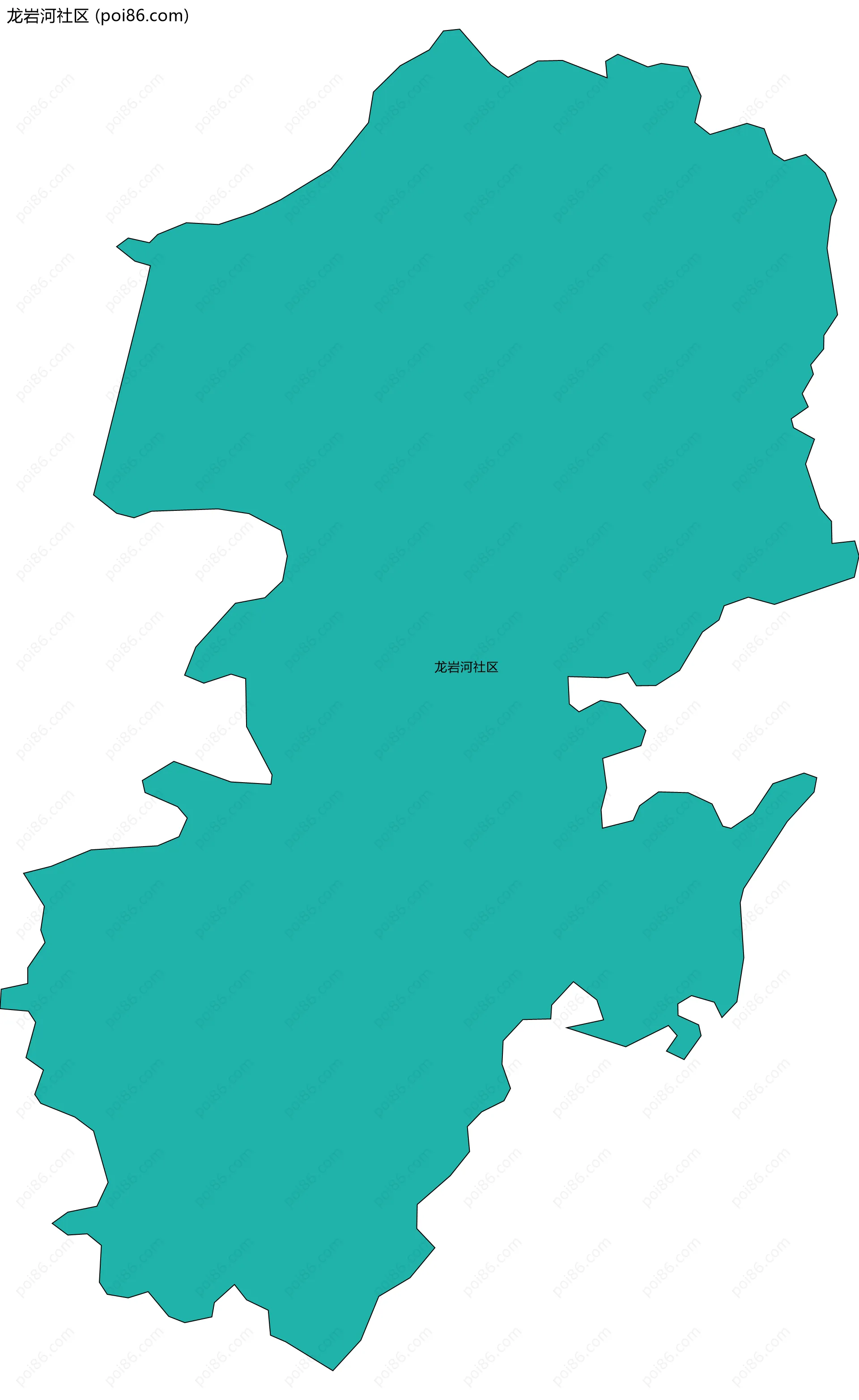 龙岩河社区边界地图