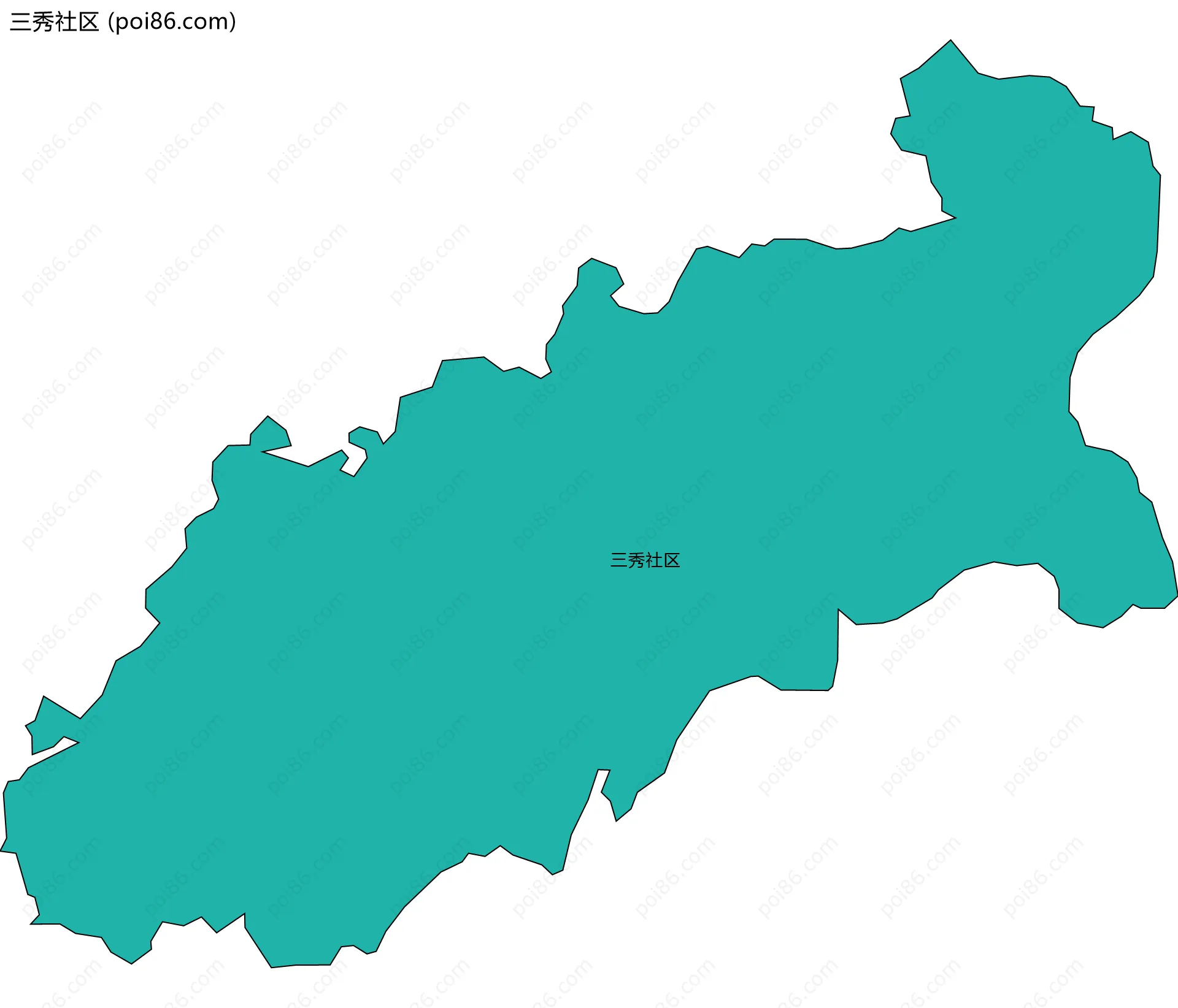 三秀社区边界地图