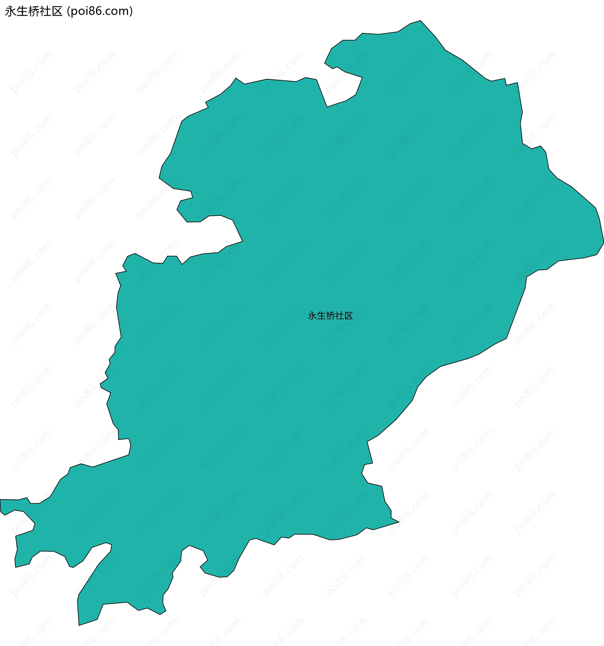 永生桥社区边界地图