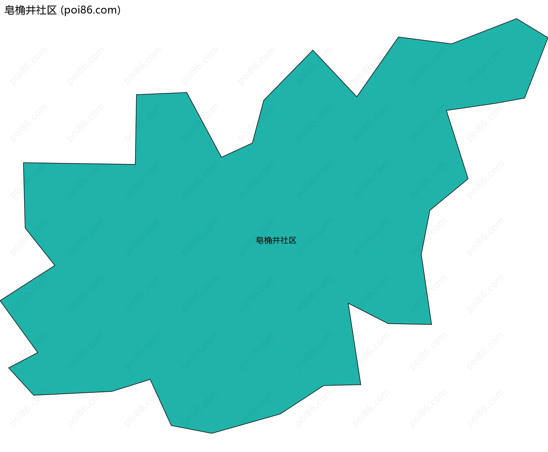 皂桷井社区边界地图