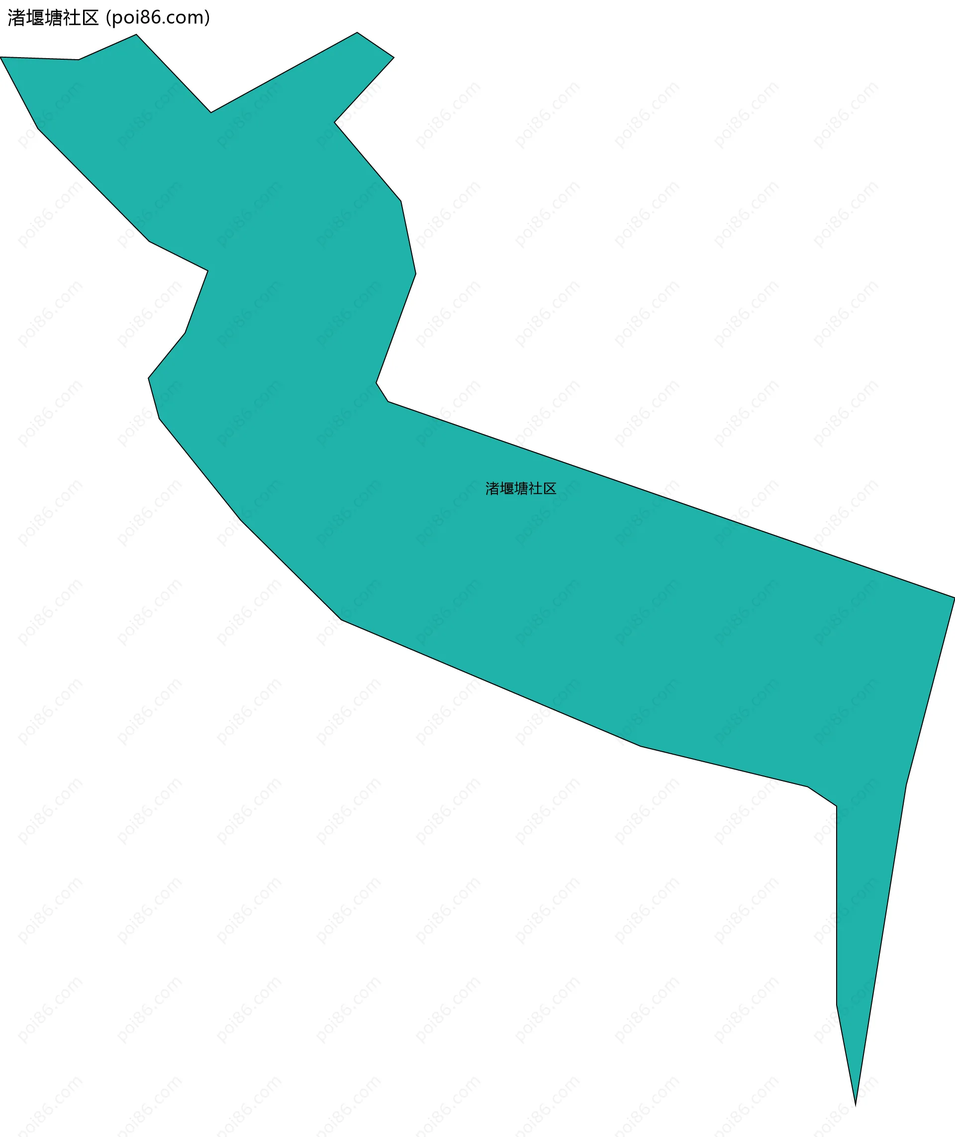 渚堰塘社区边界地图