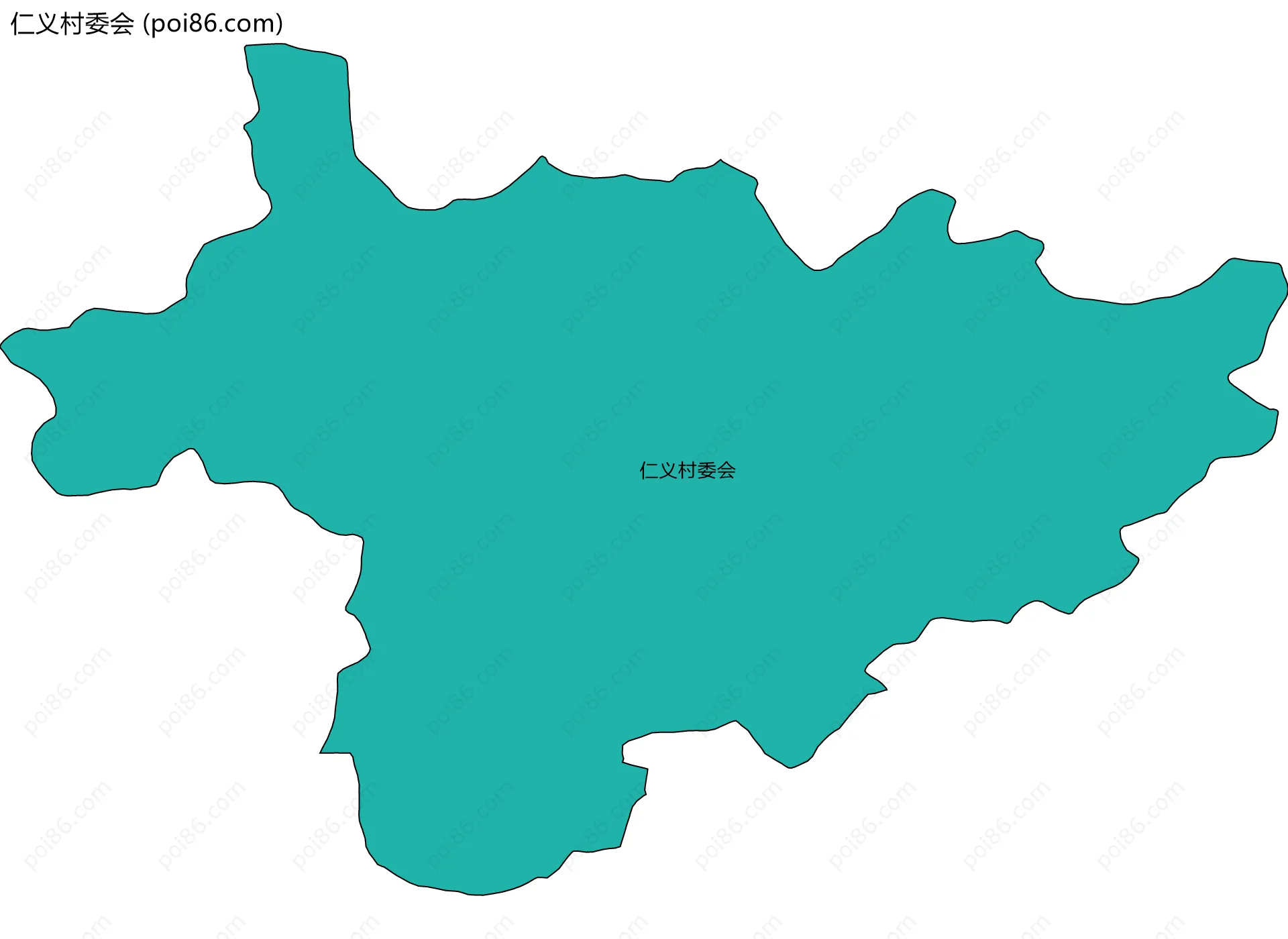 仁义村委会边界地图