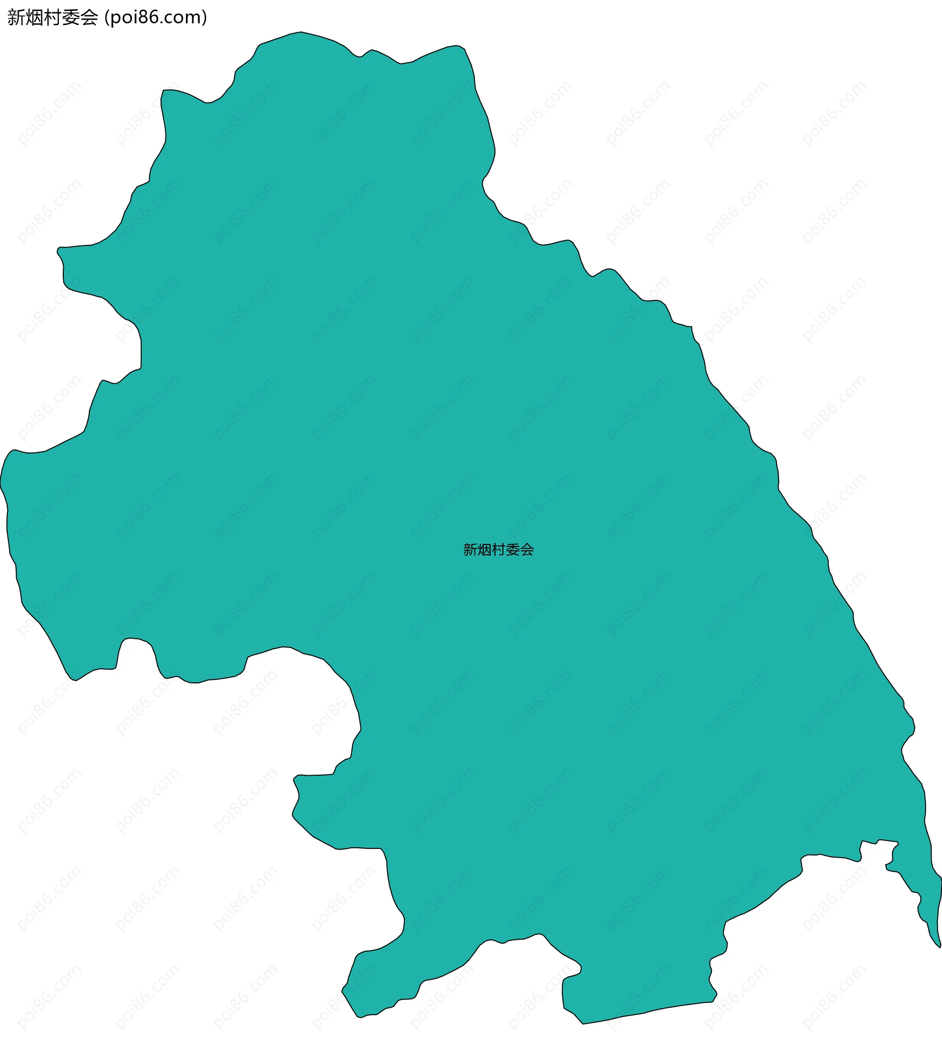 新烟村委会边界地图