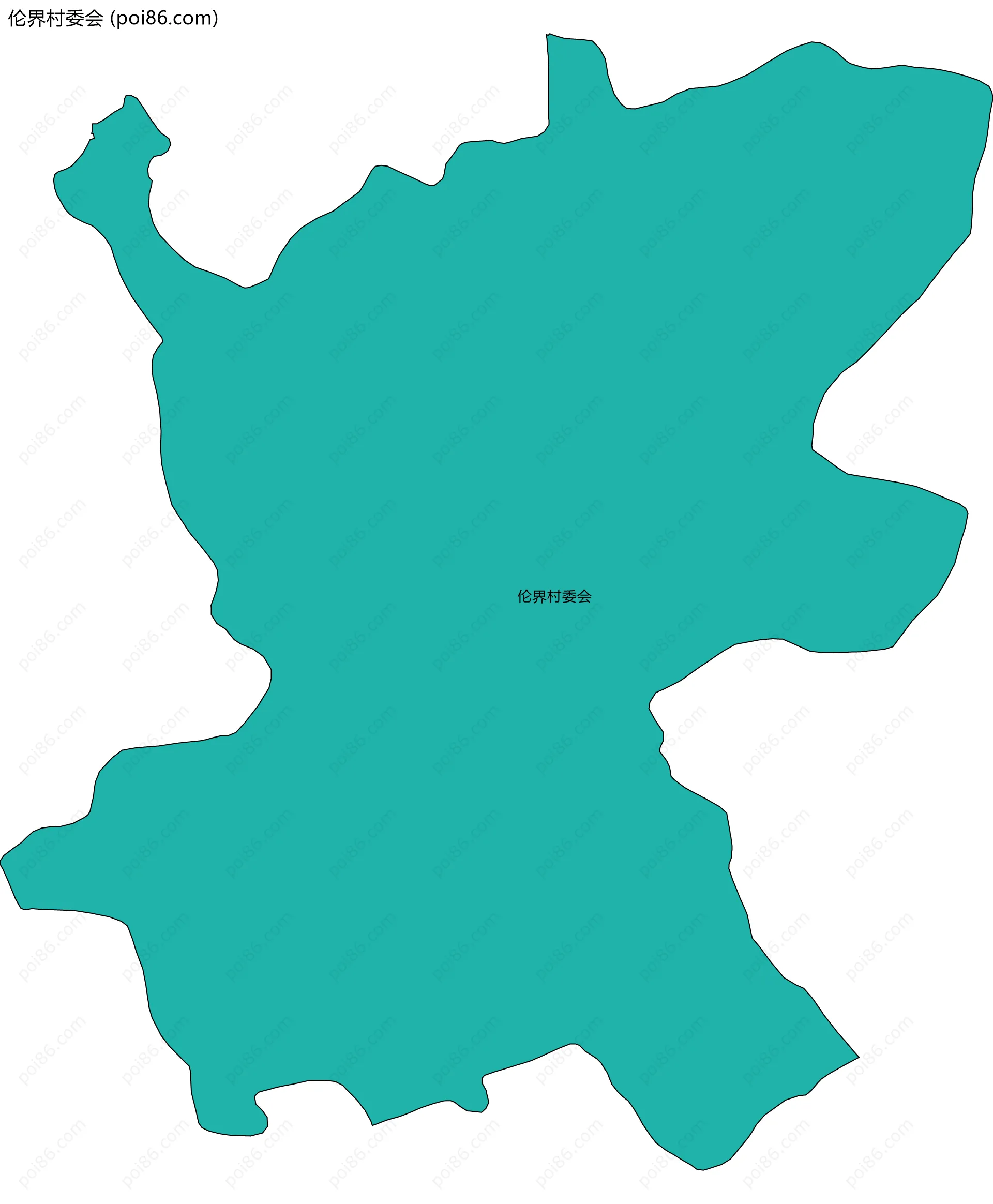 伦界村委会边界地图