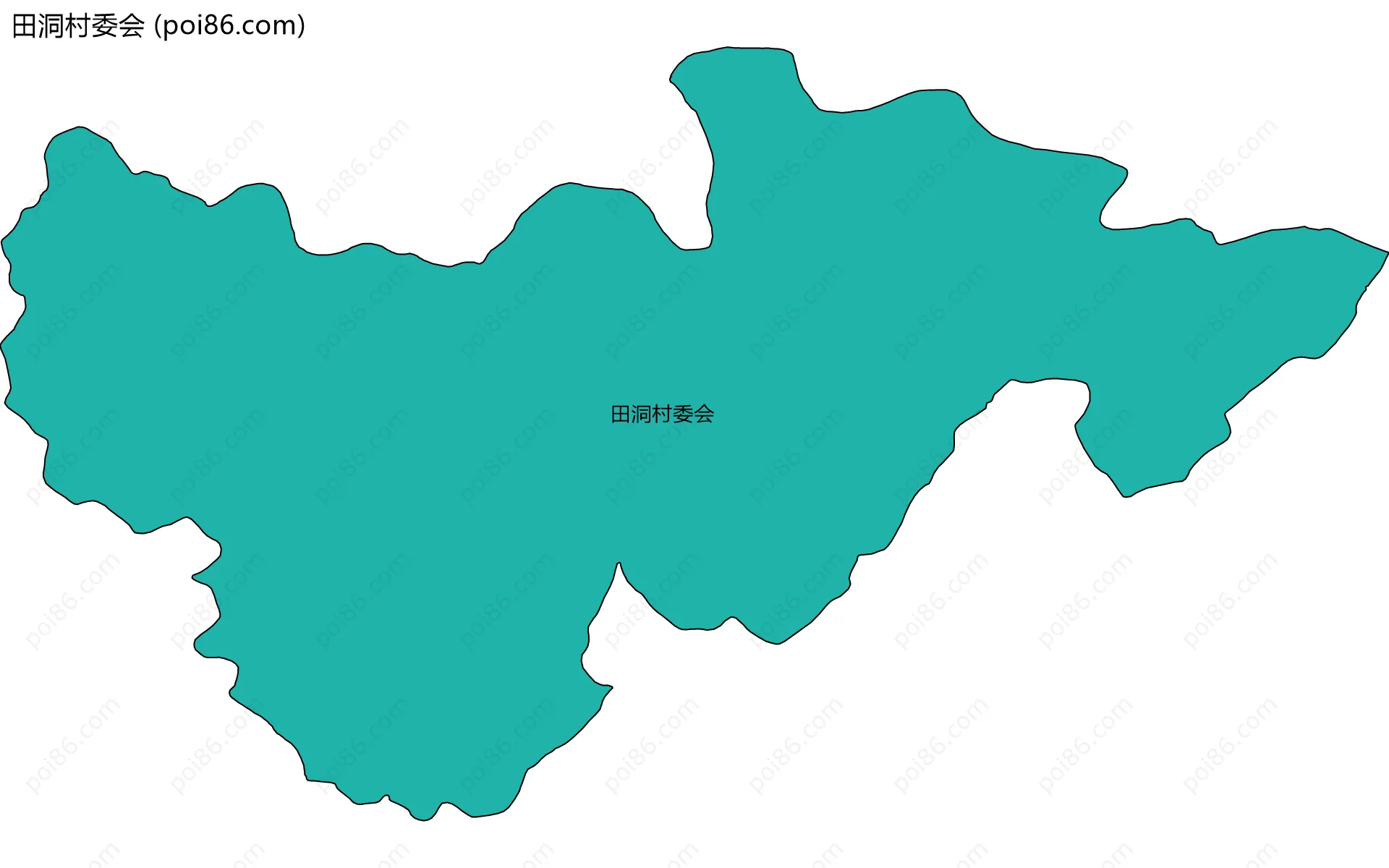 田洞村委会边界地图