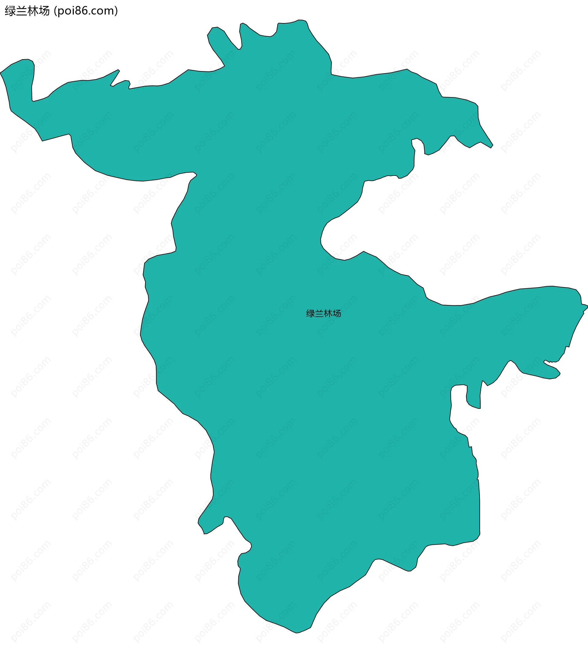 绿兰林场边界地图