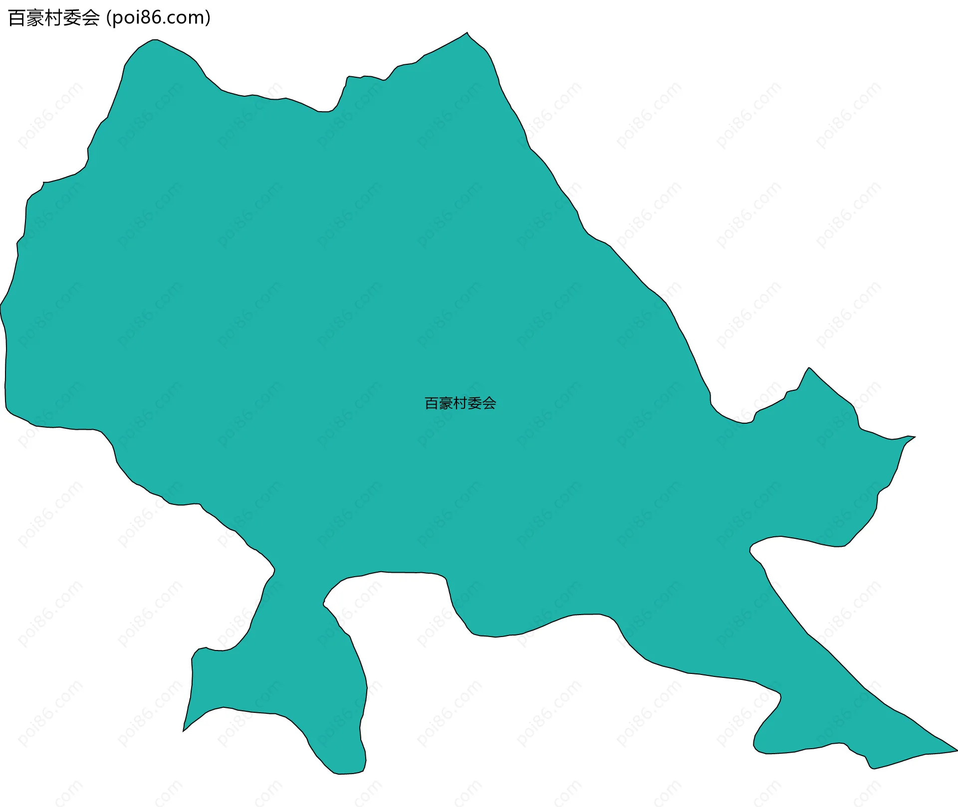 百豪村委会边界地图