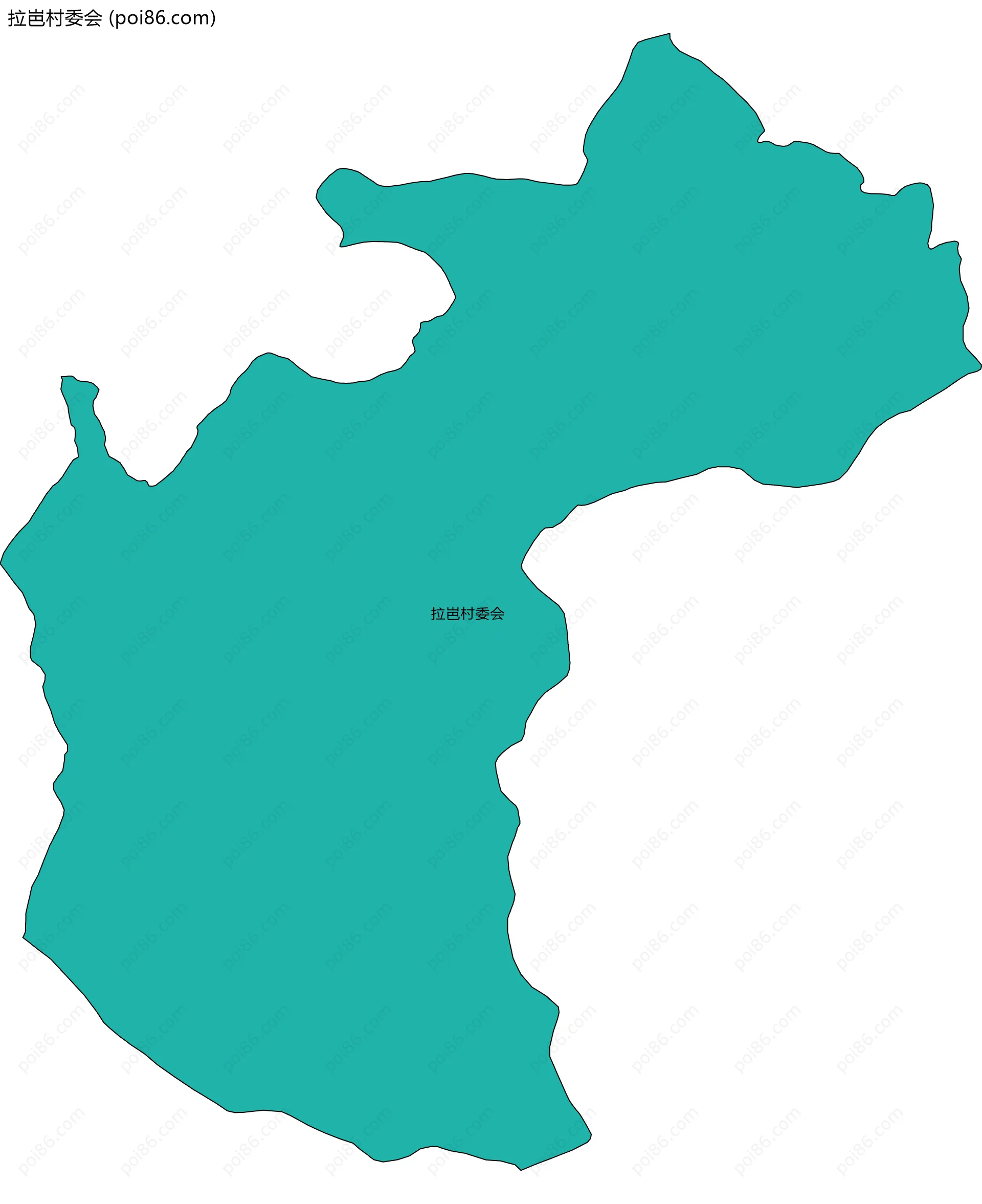 拉岜村委会边界地图