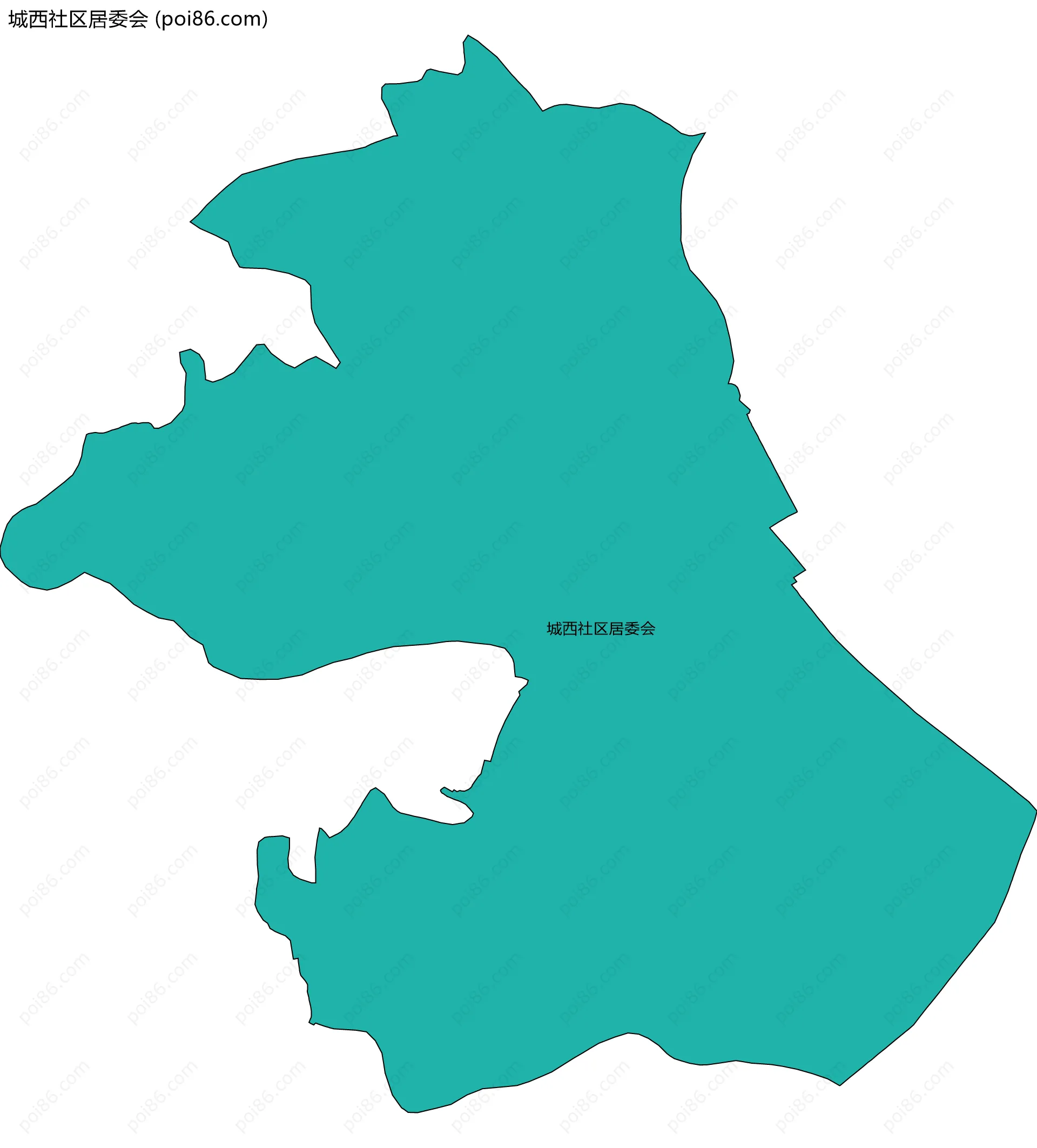 城西社区居委会边界地图