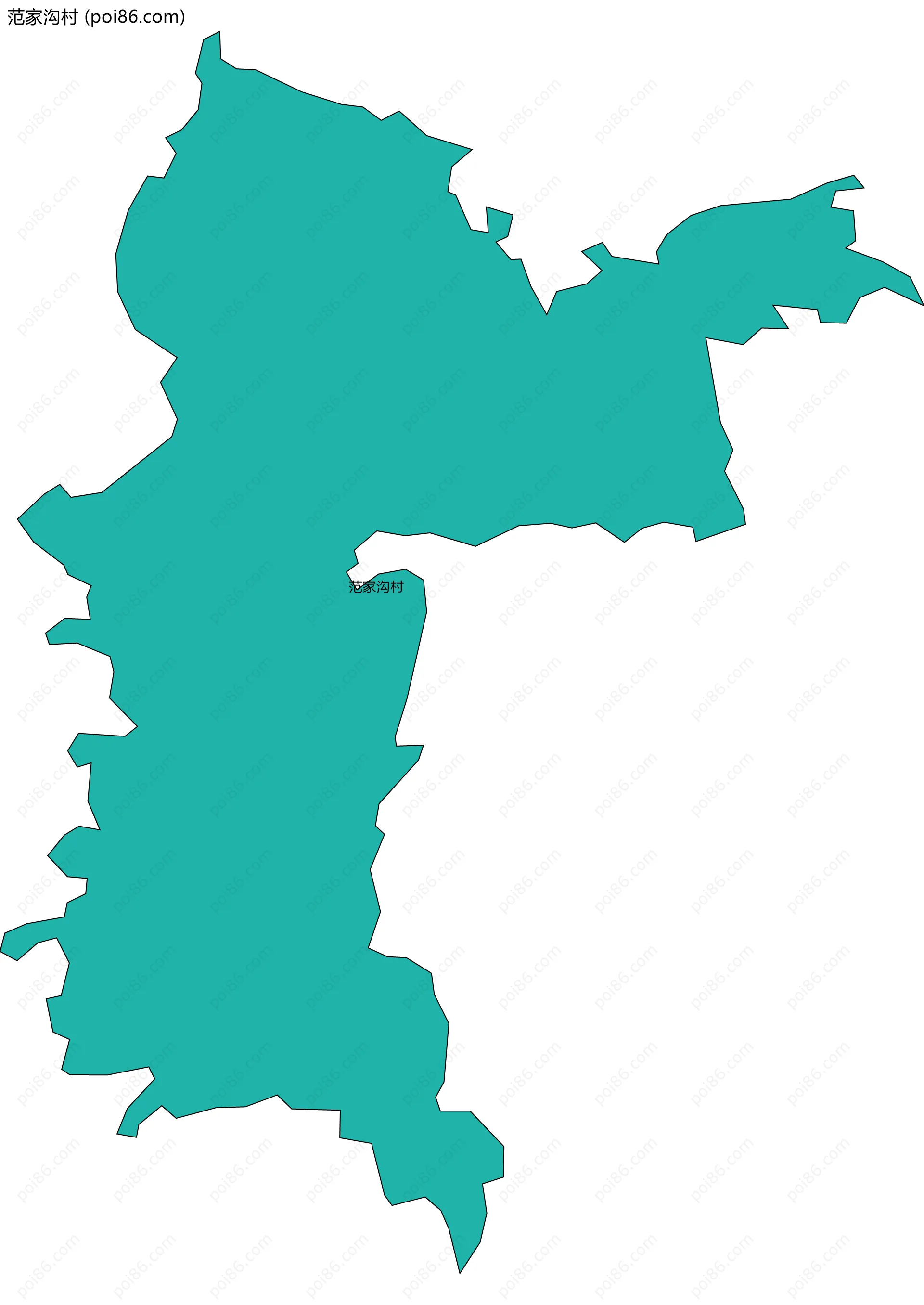 范家沟村边界地图