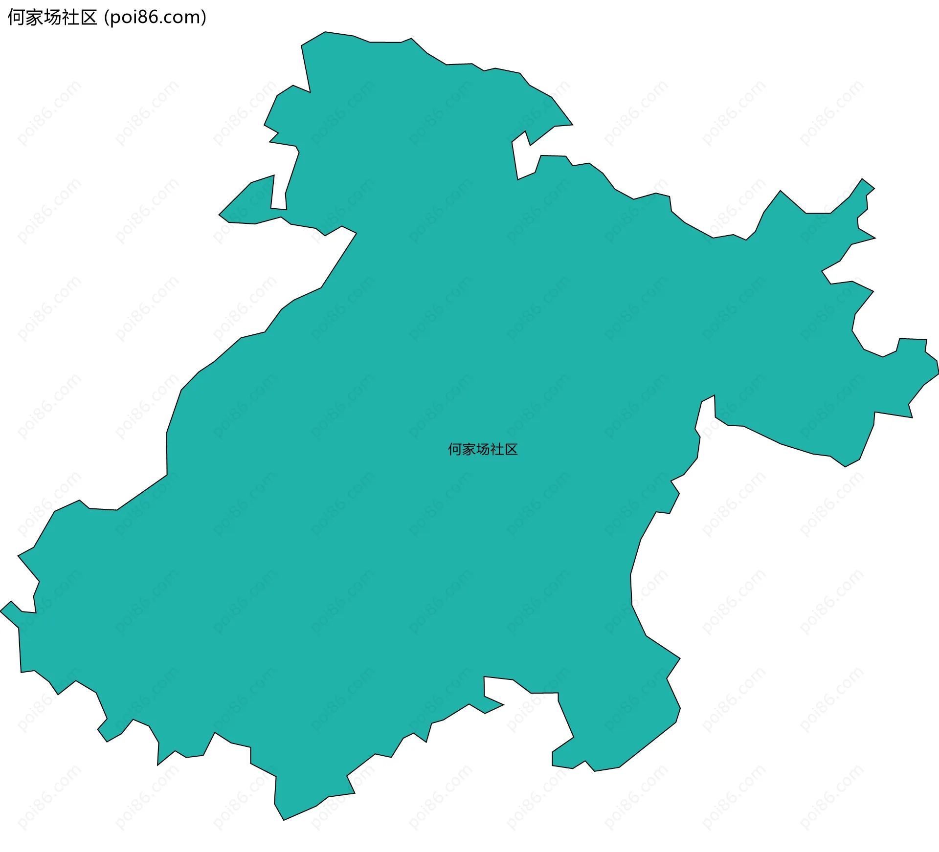 何家场社区边界地图