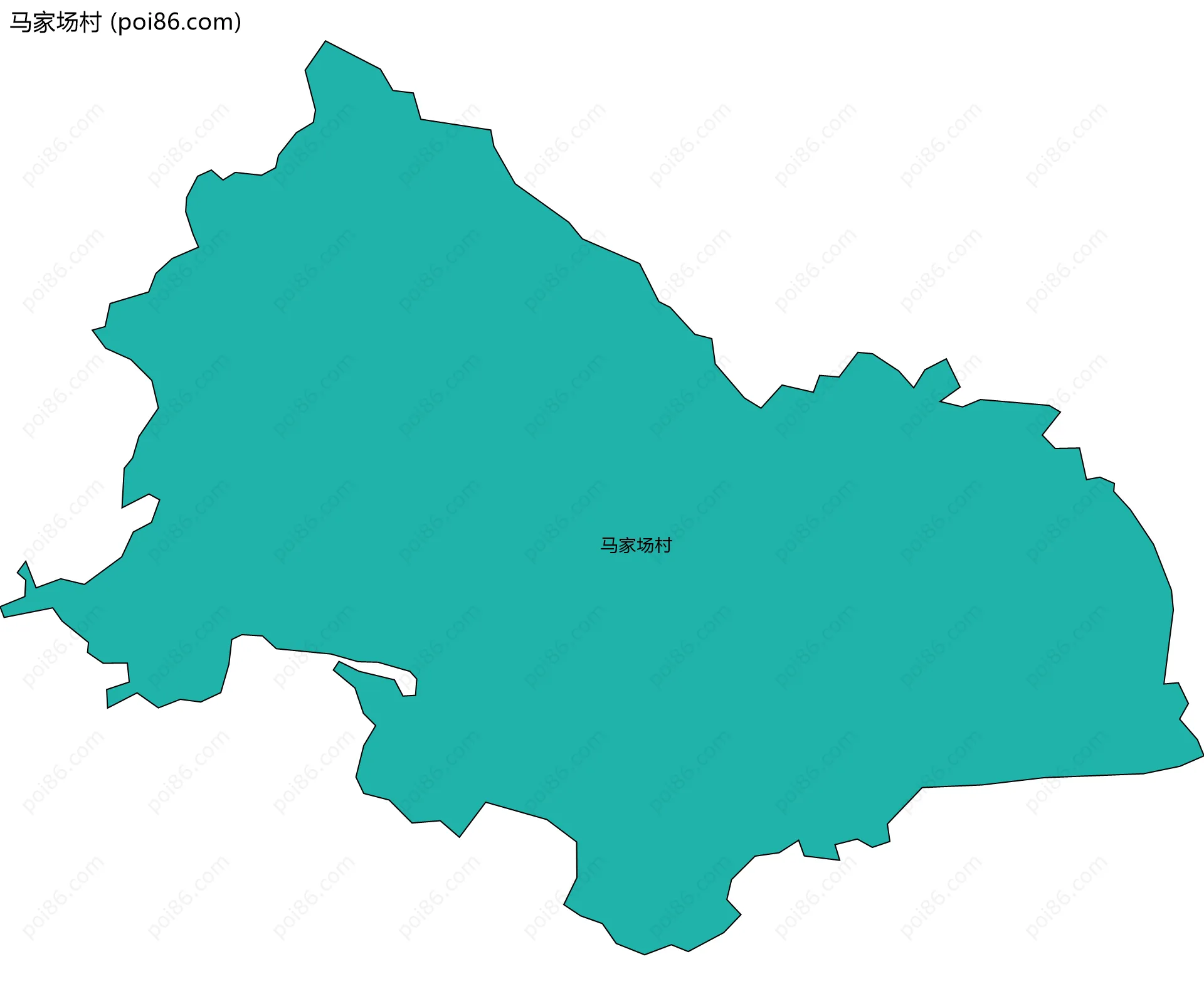 马家场村边界地图