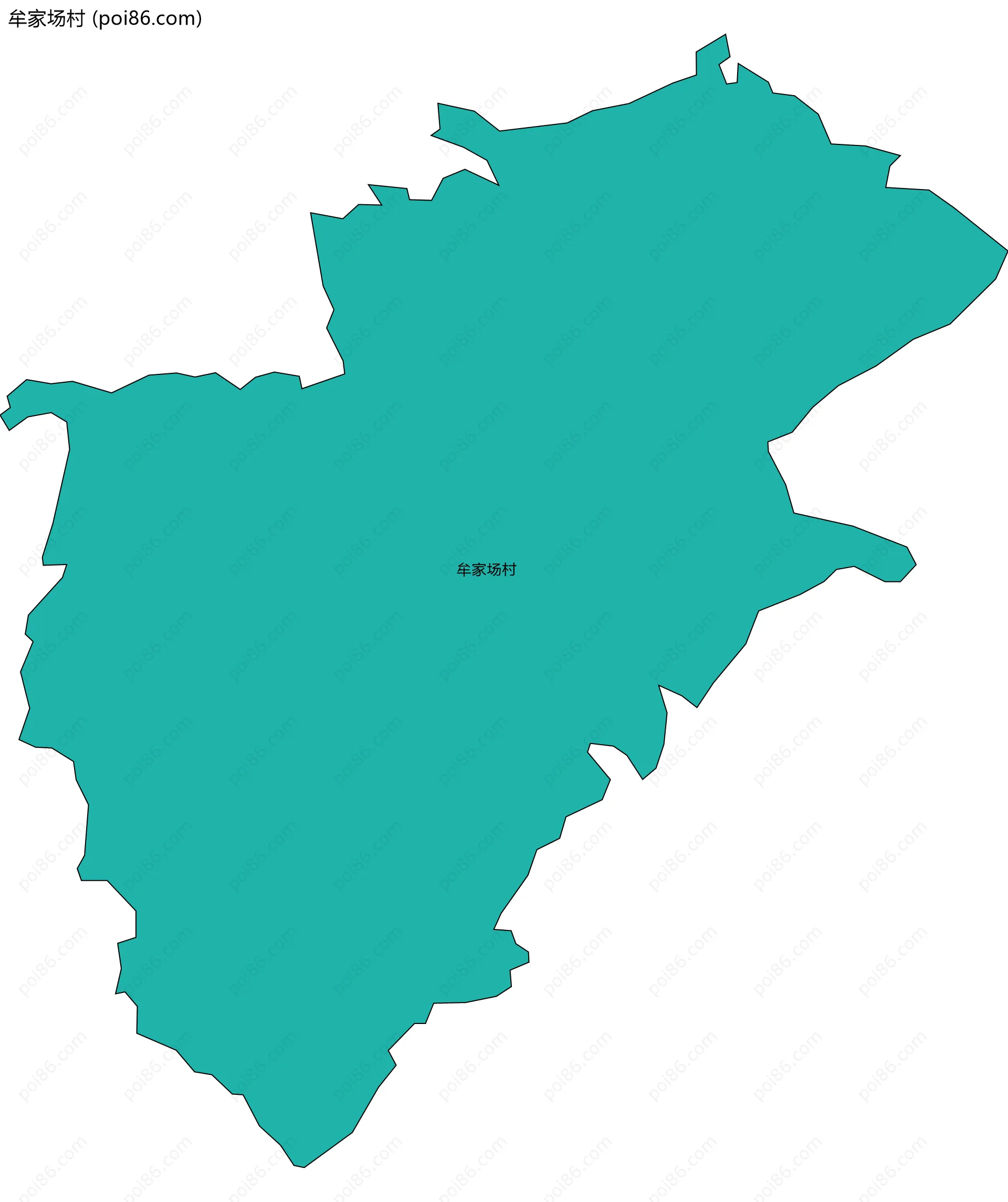 牟家场村边界地图