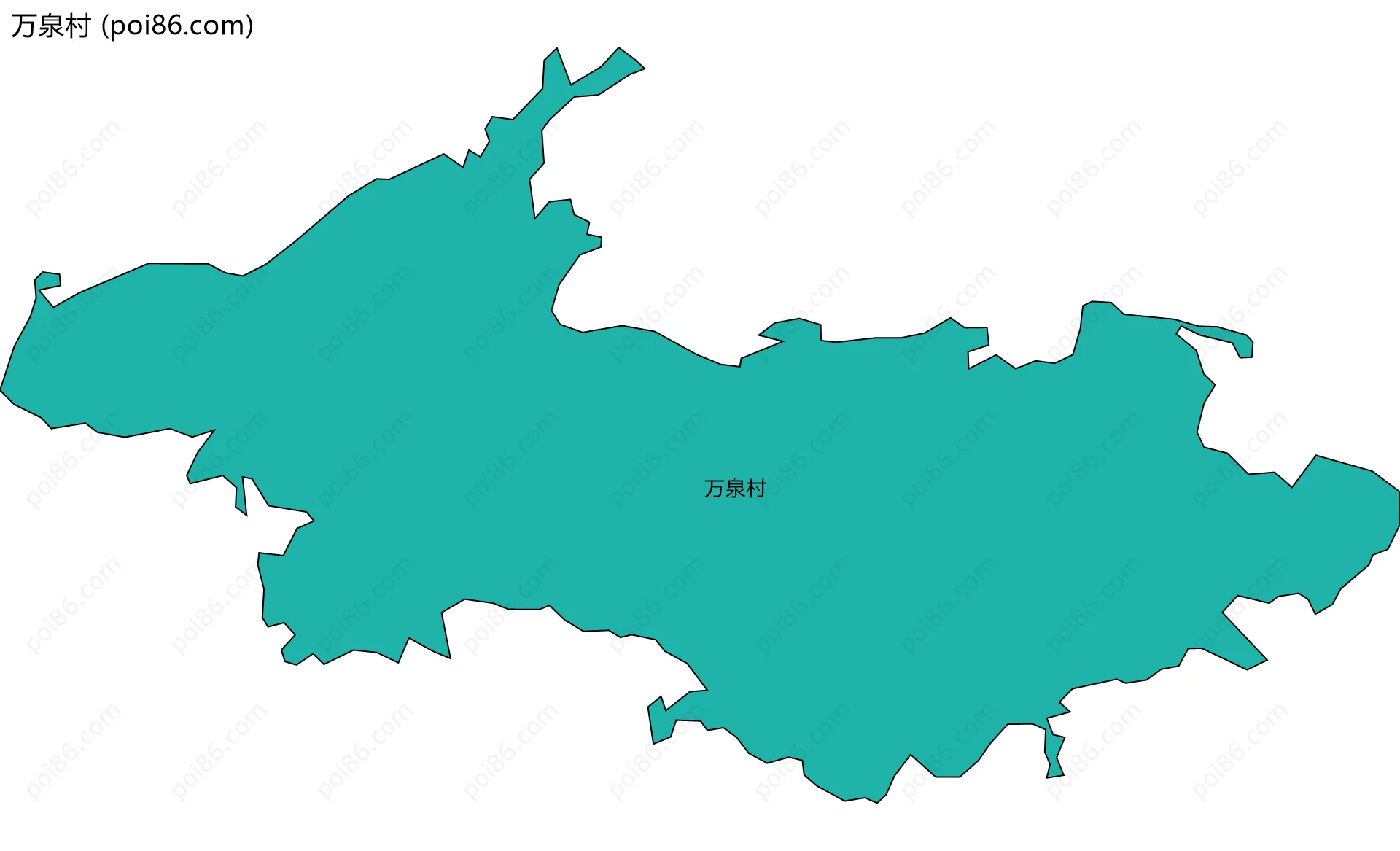 万泉村边界地图