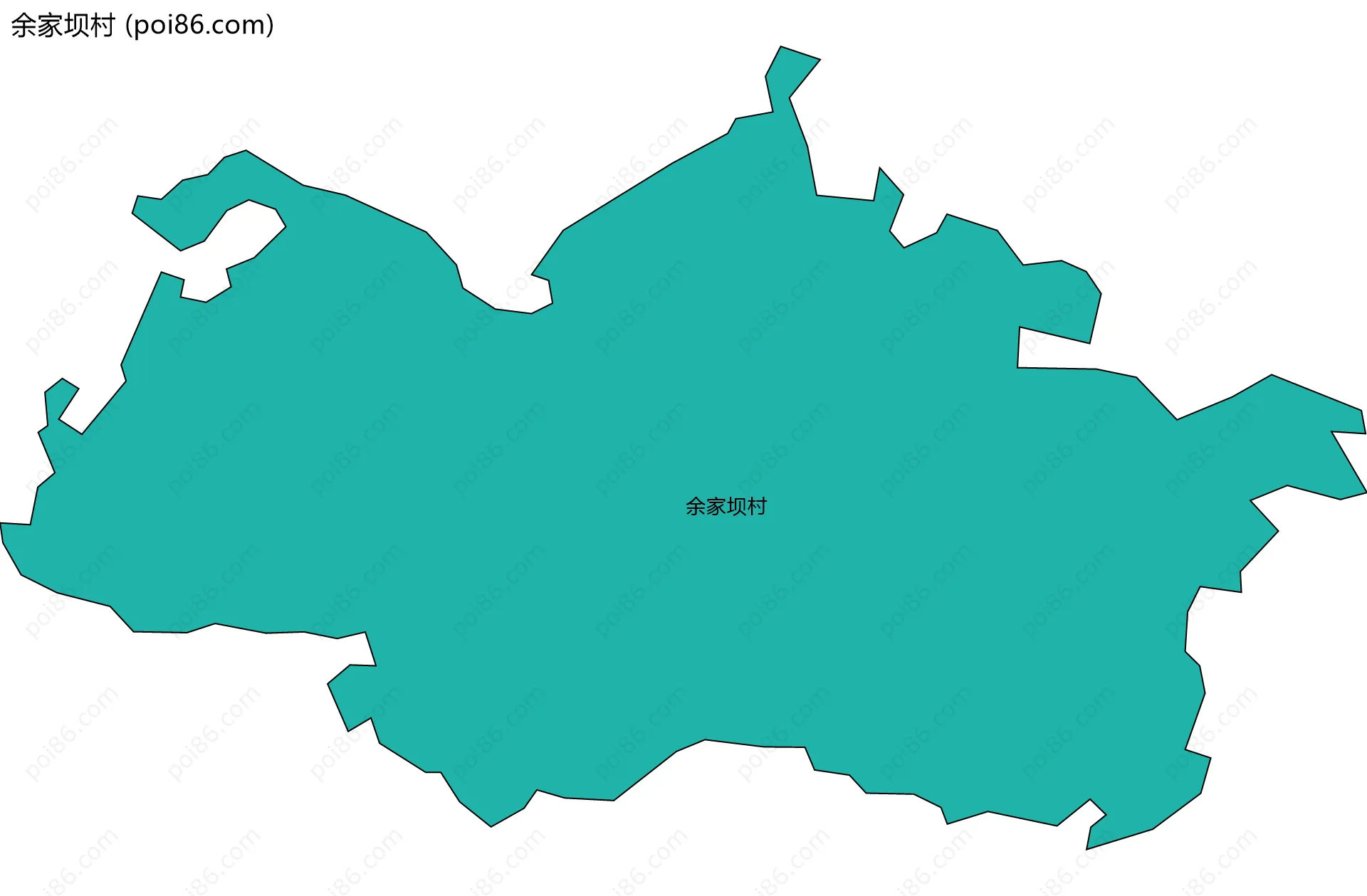 余家坝村边界地图