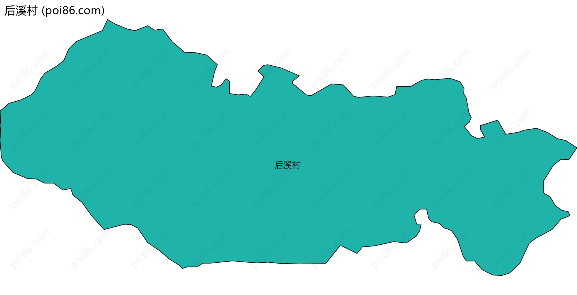后溪村边界地图