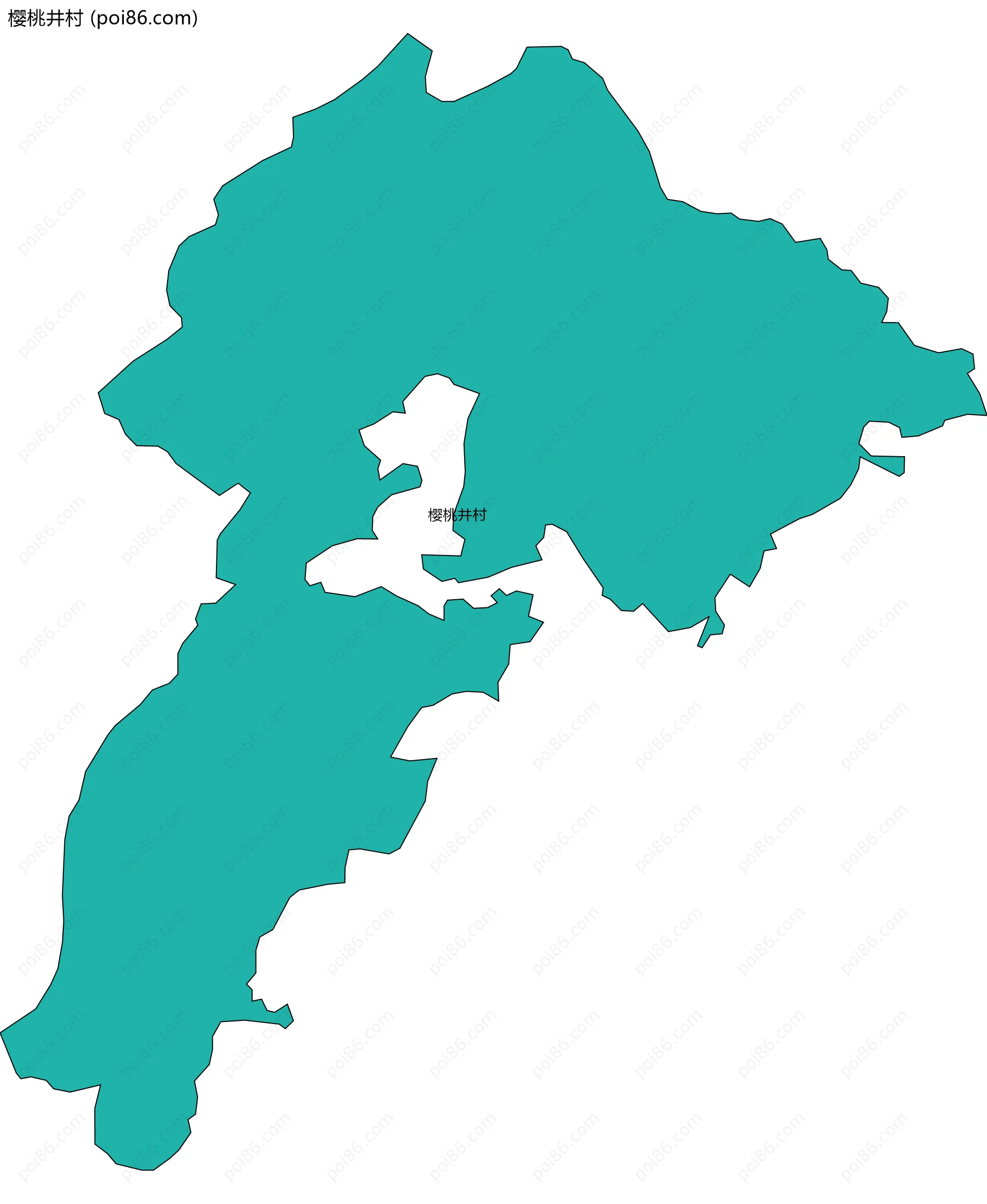 樱桃井村边界地图