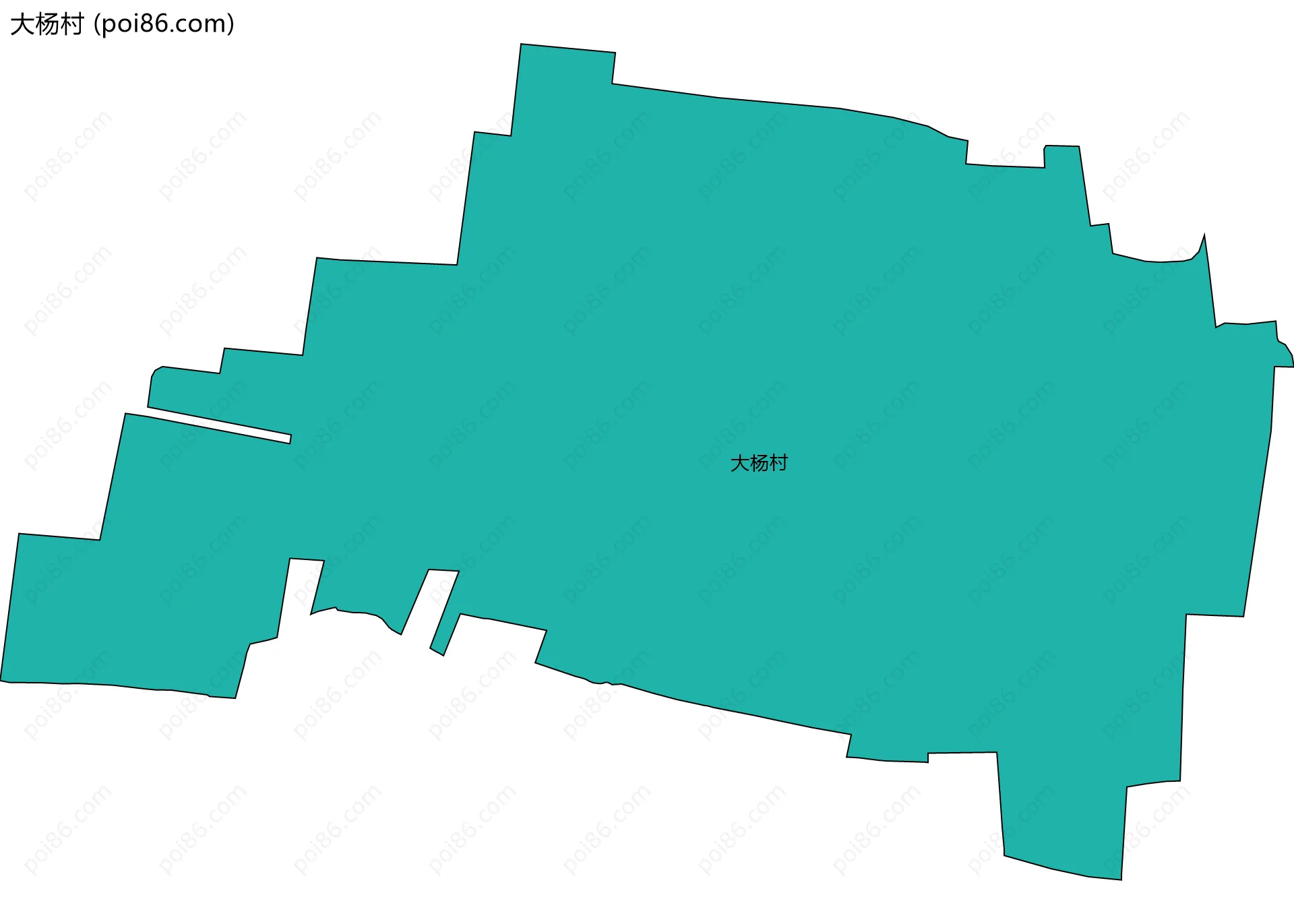 大杨村边界地图