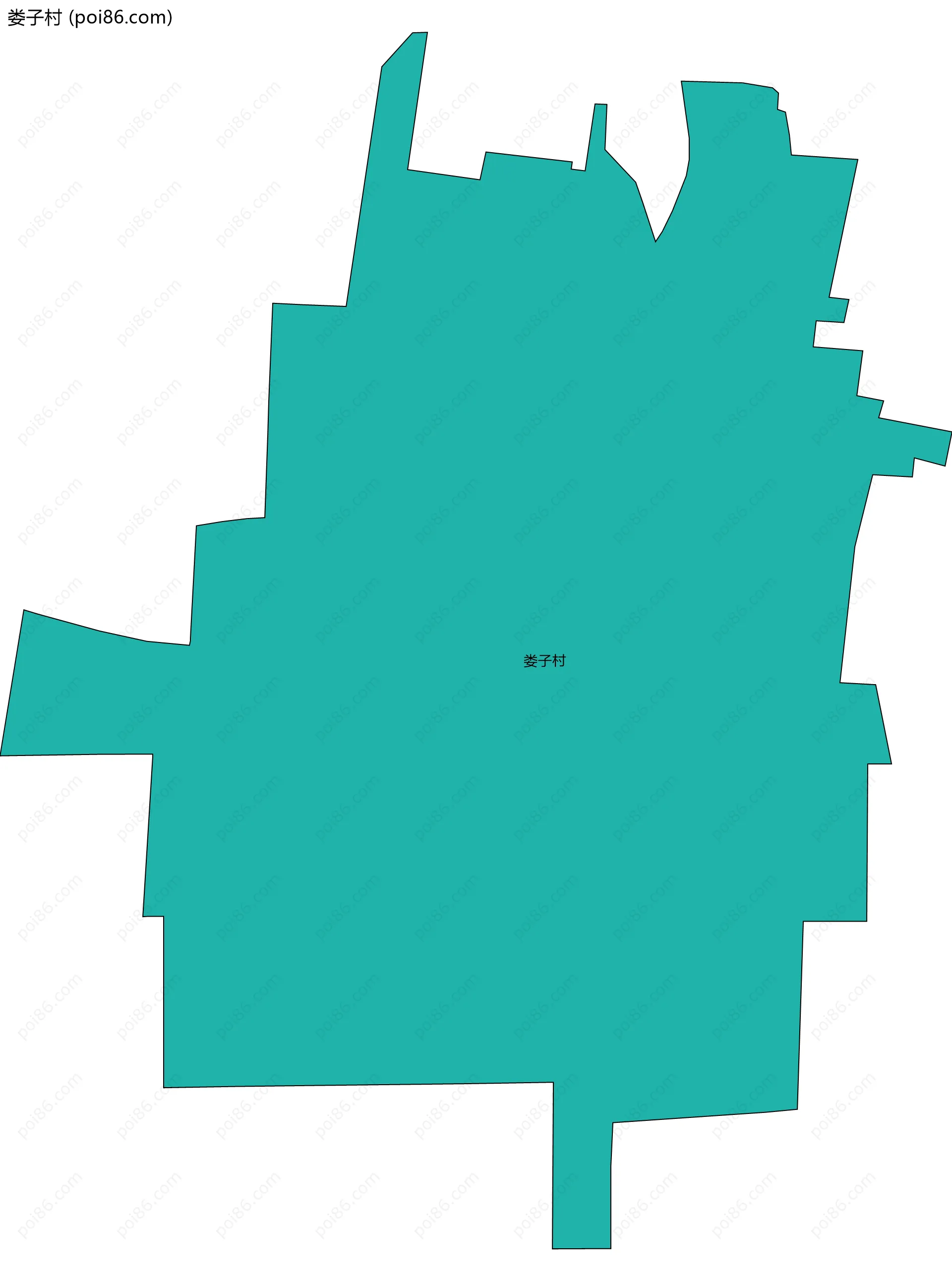 娄子村边界地图