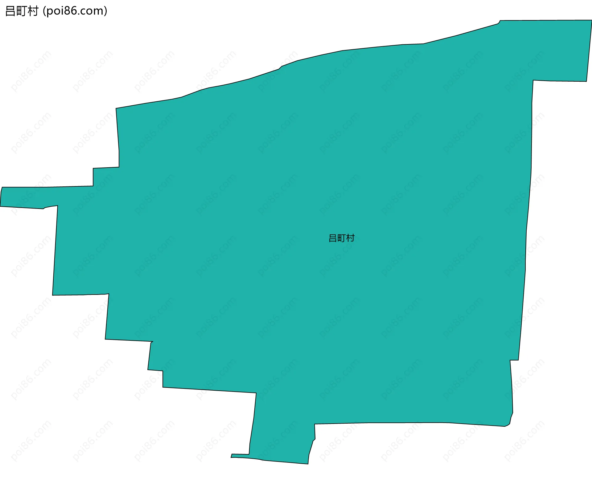 吕町村边界地图