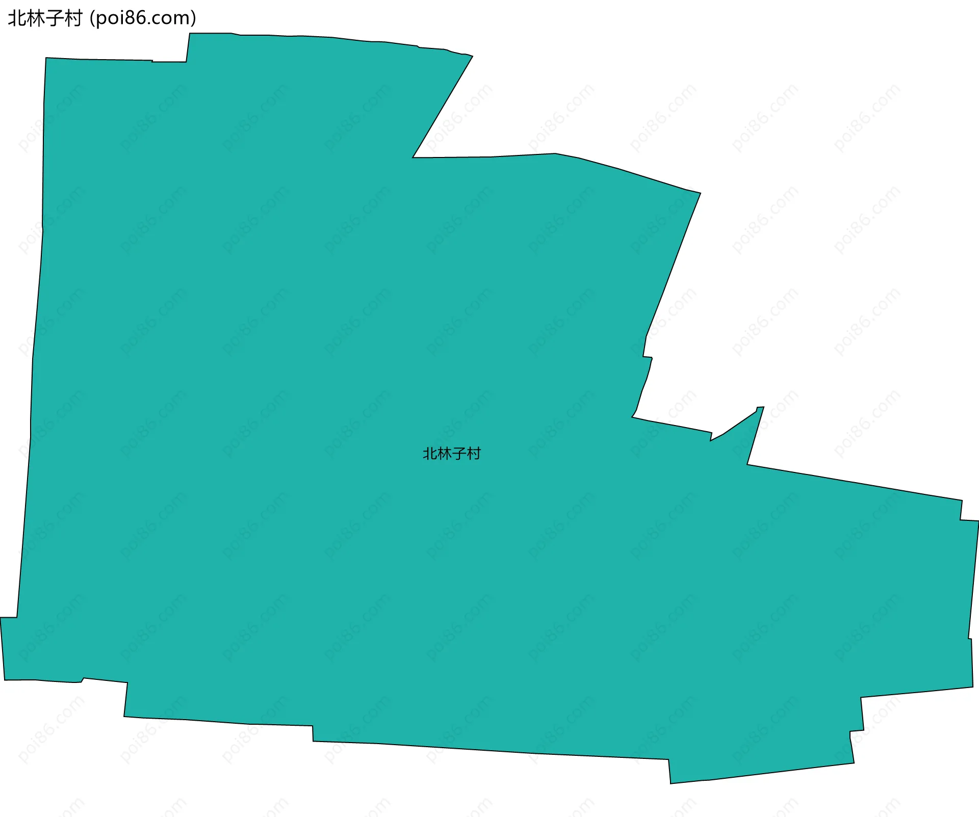 北林子村边界地图