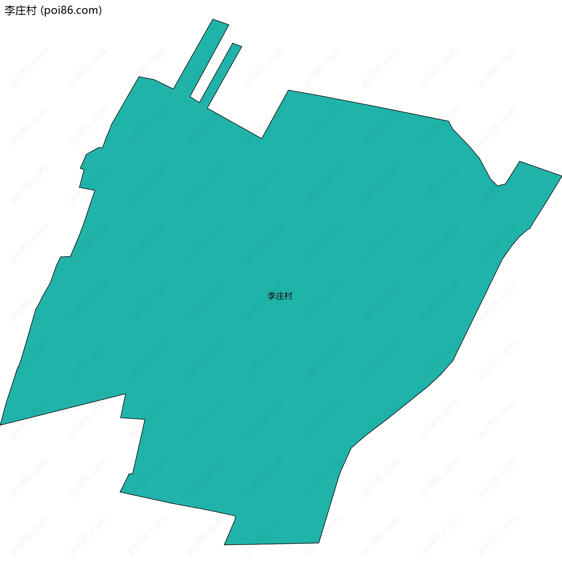 李庄村边界地图