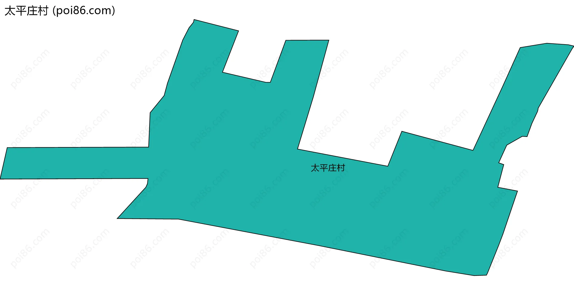 太平庄村边界地图