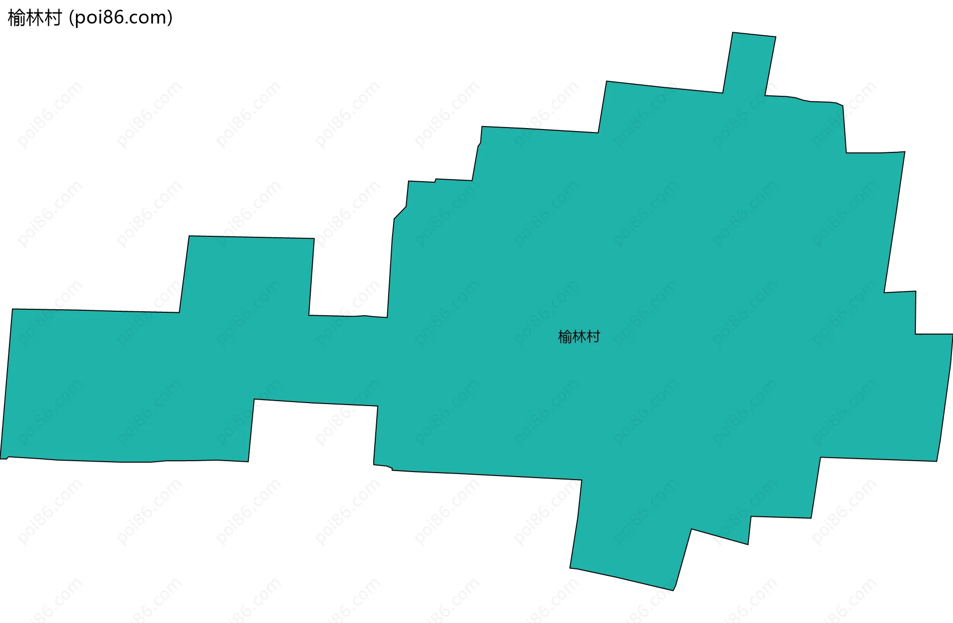 榆林村边界地图