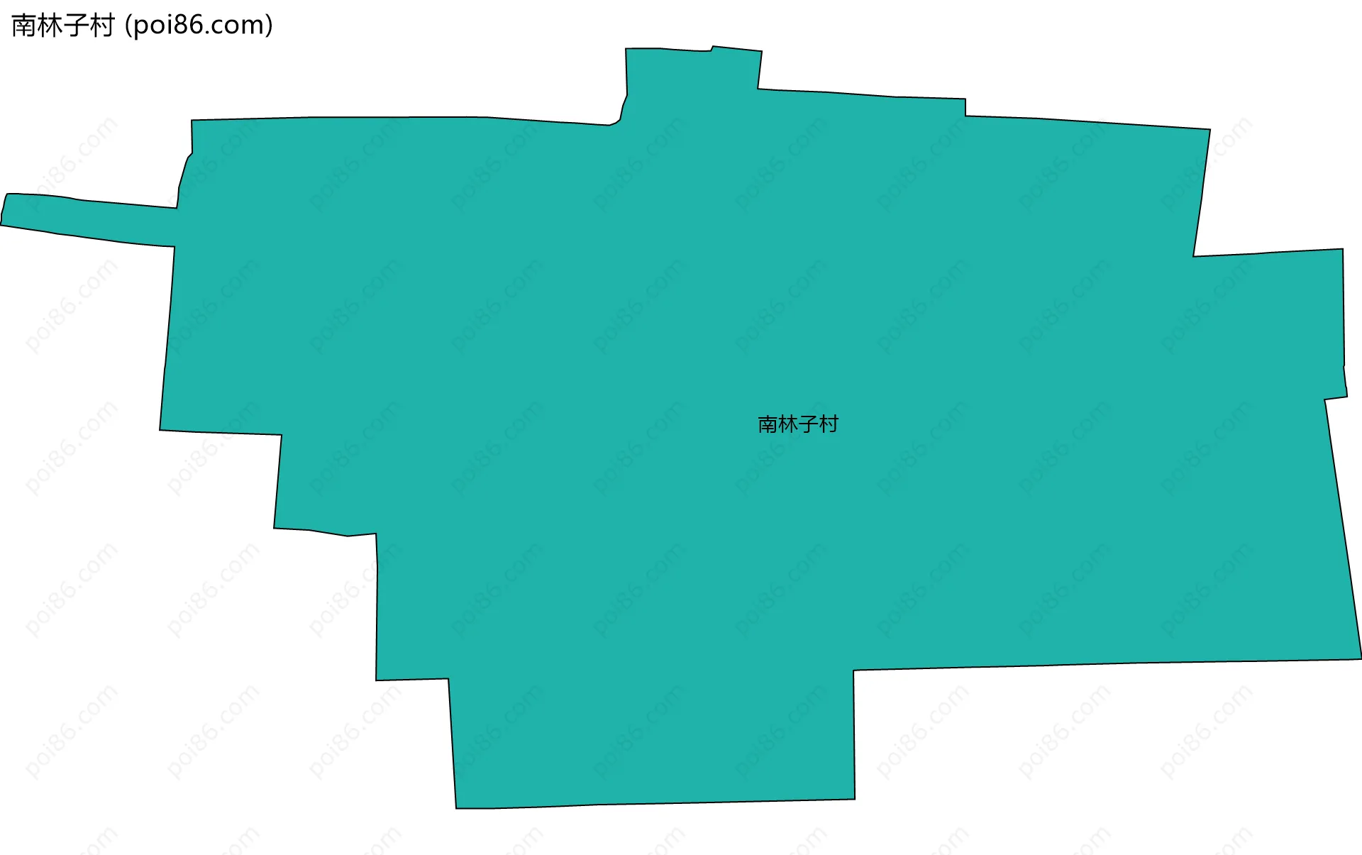 南林子村边界地图