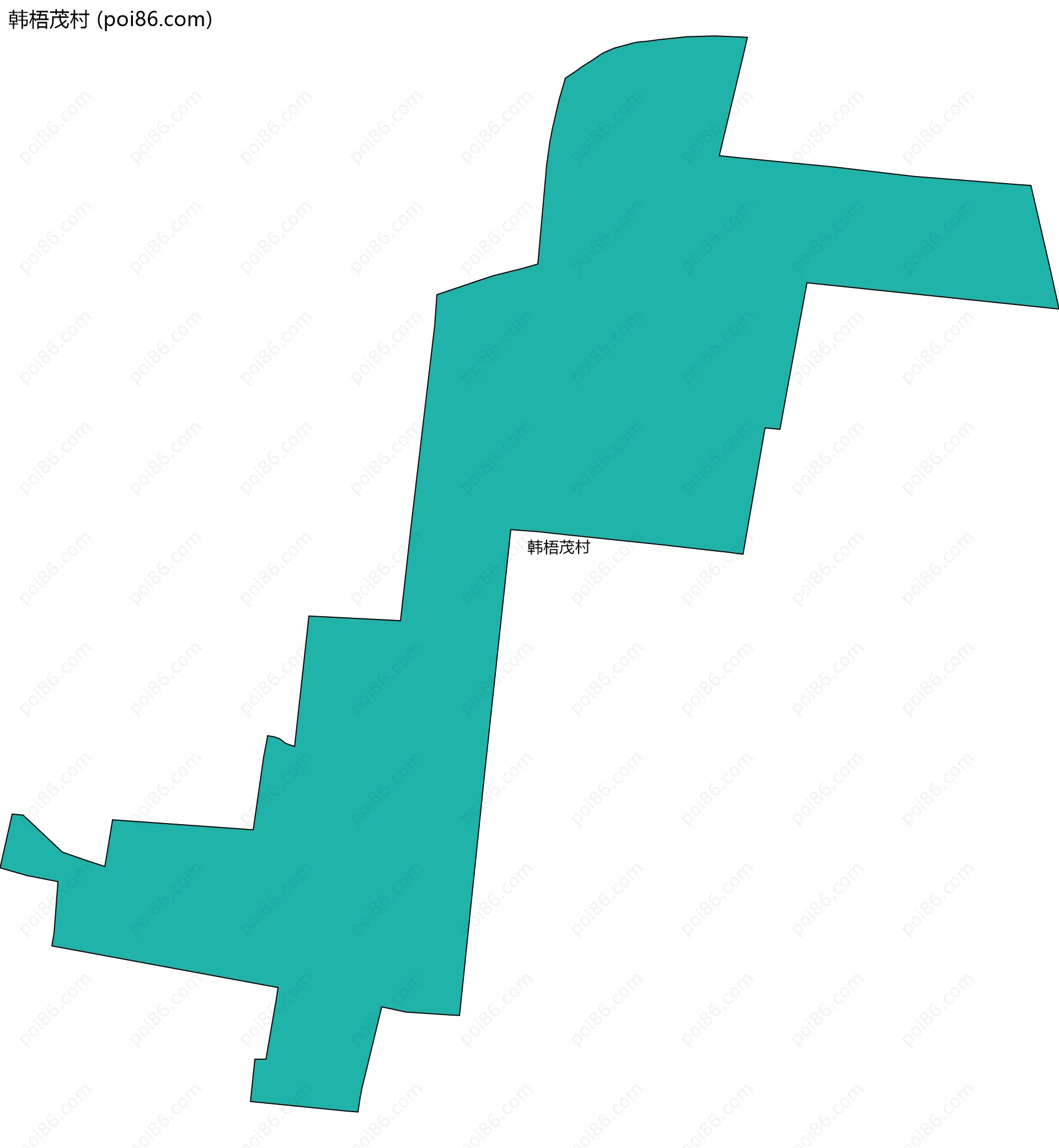 韩梧茂村边界地图