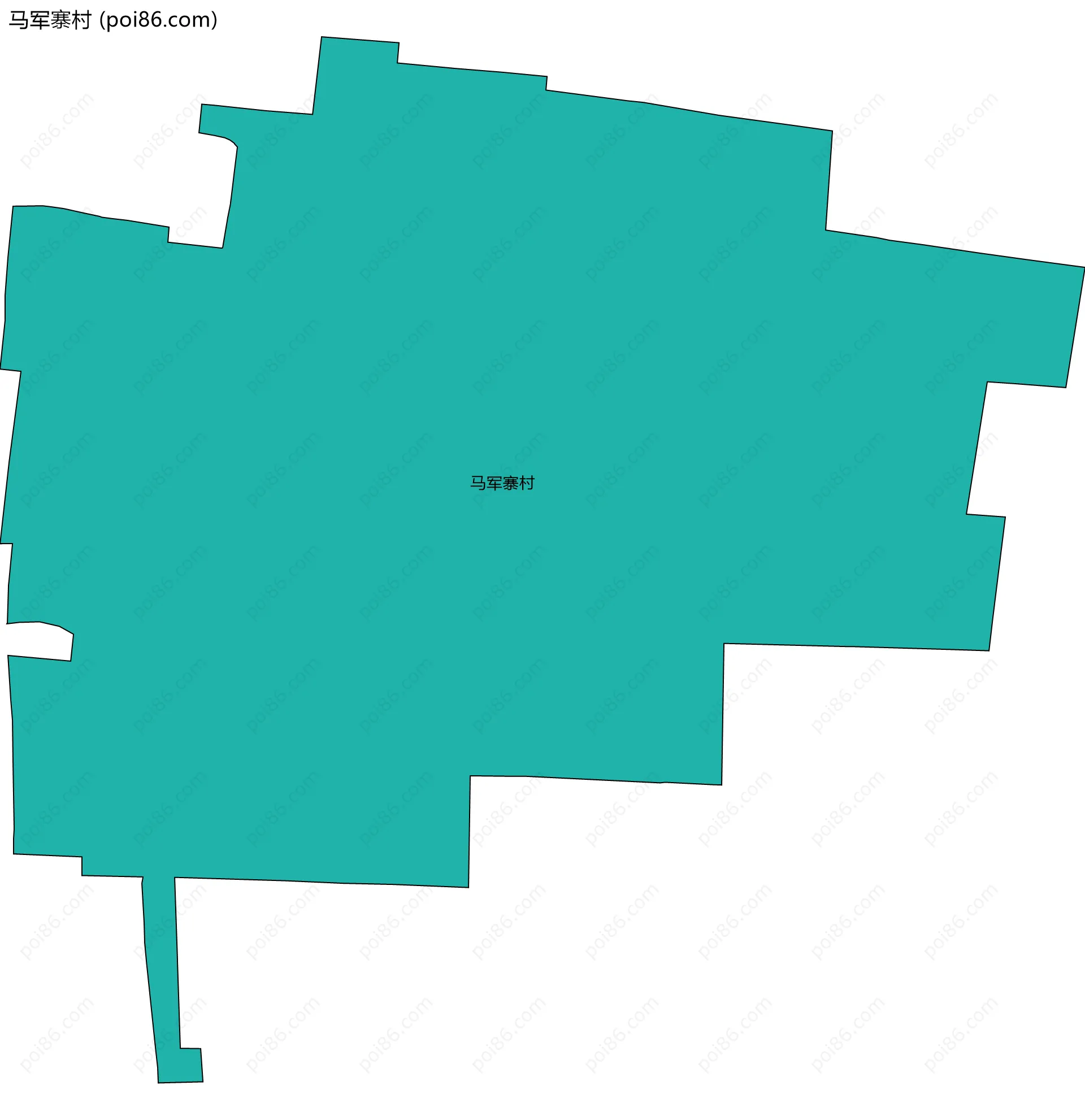 马军寨村边界地图