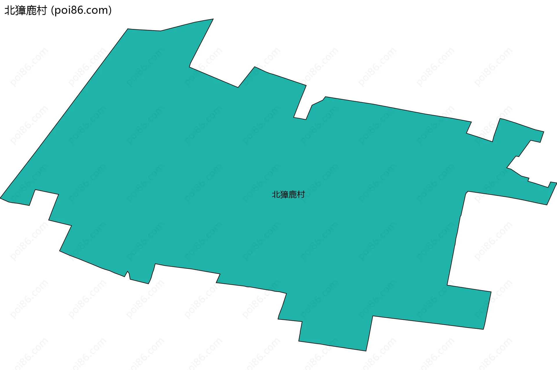 北獐鹿村边界地图