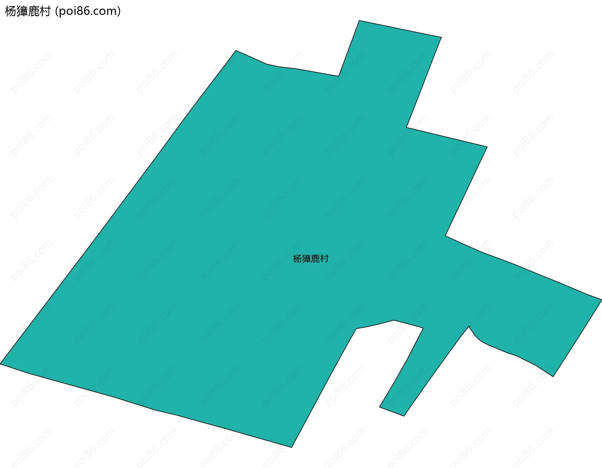 杨獐鹿村边界地图