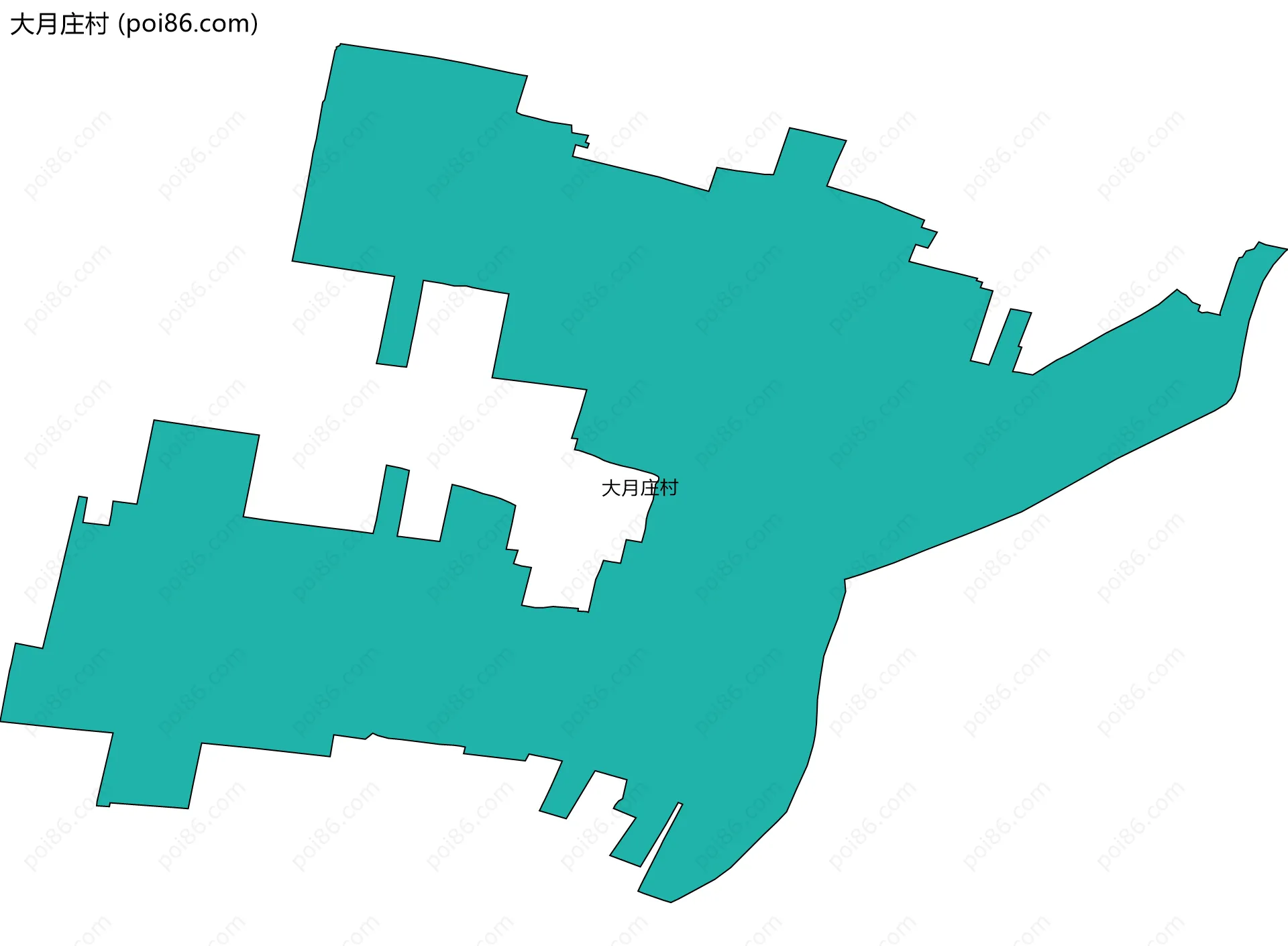 大月庄村边界地图