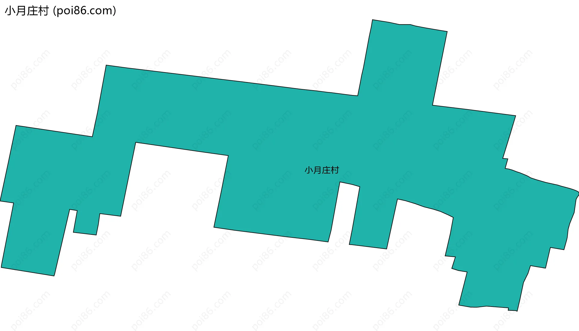 小月庄村边界地图