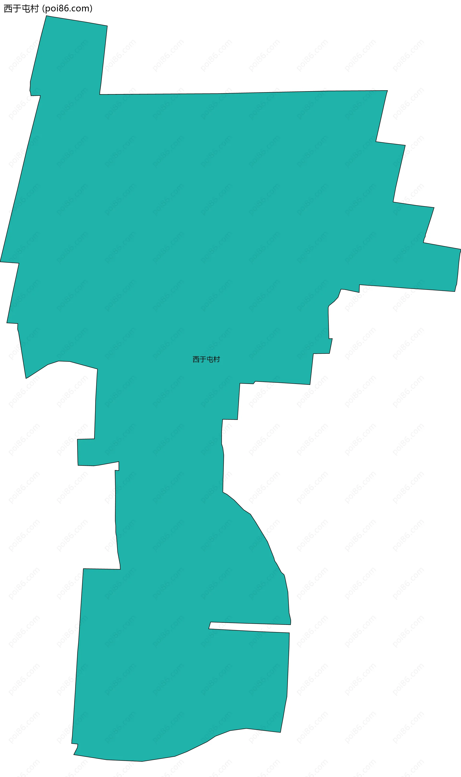 西于屯村边界地图