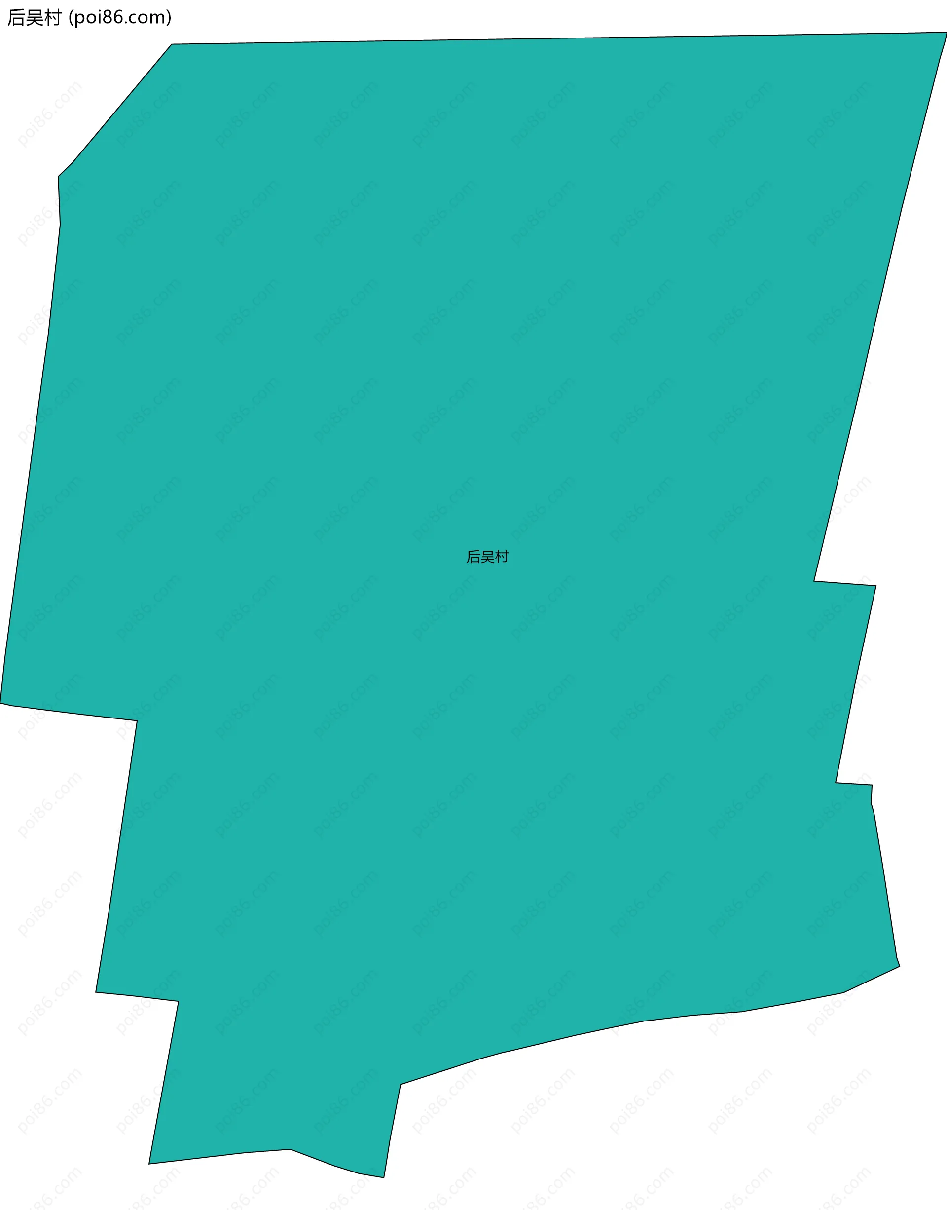 后吴村边界地图