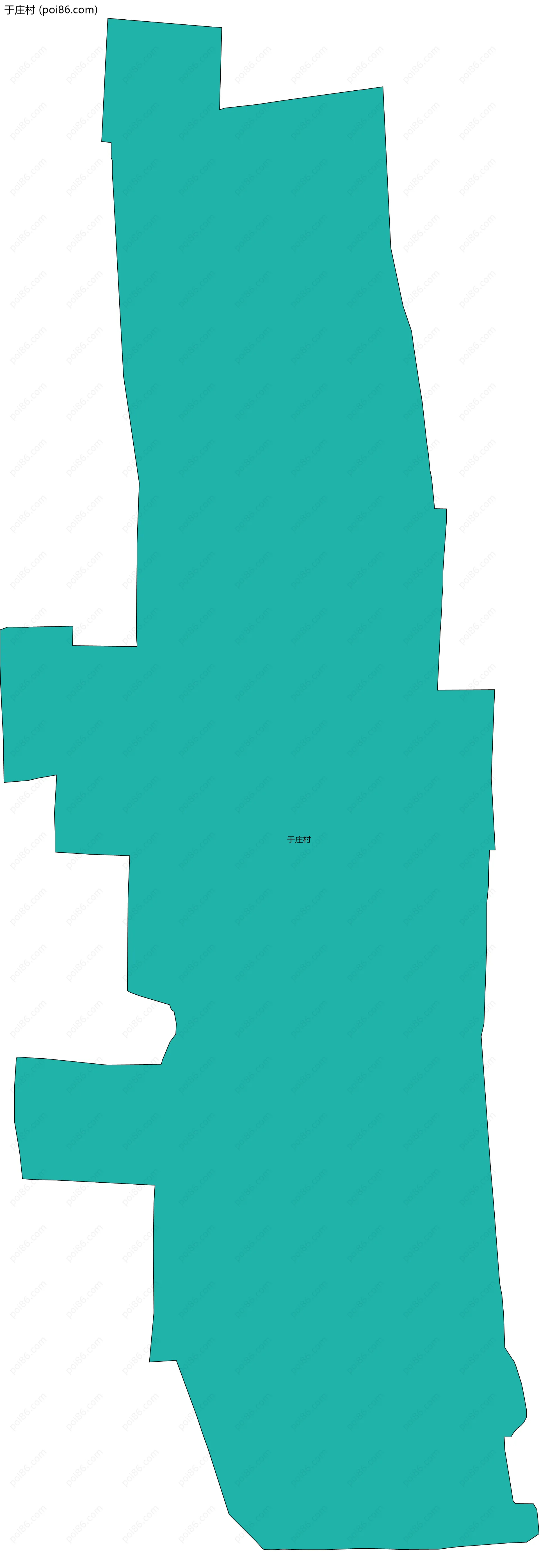 于庄村边界地图