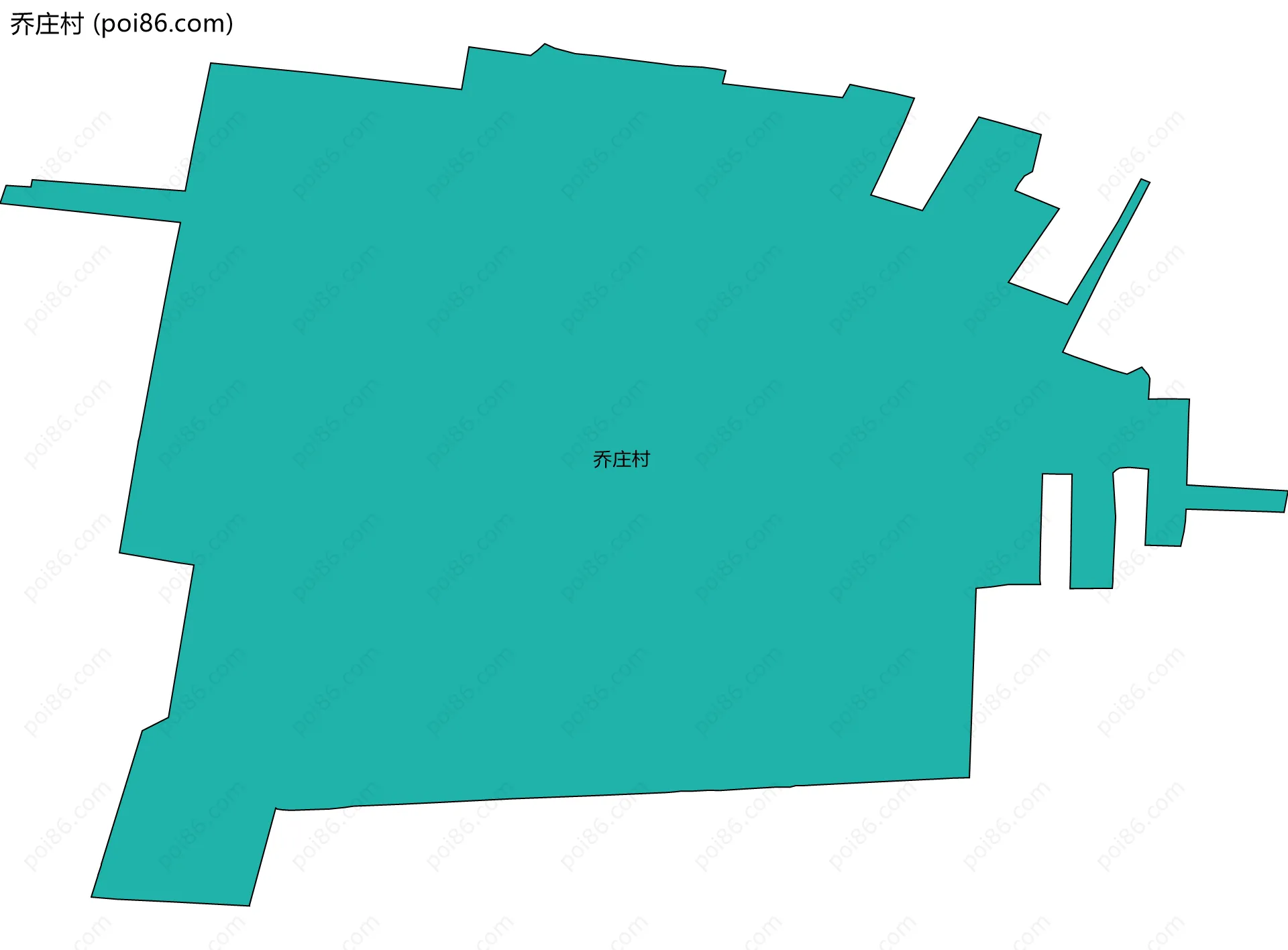 乔庄村边界地图