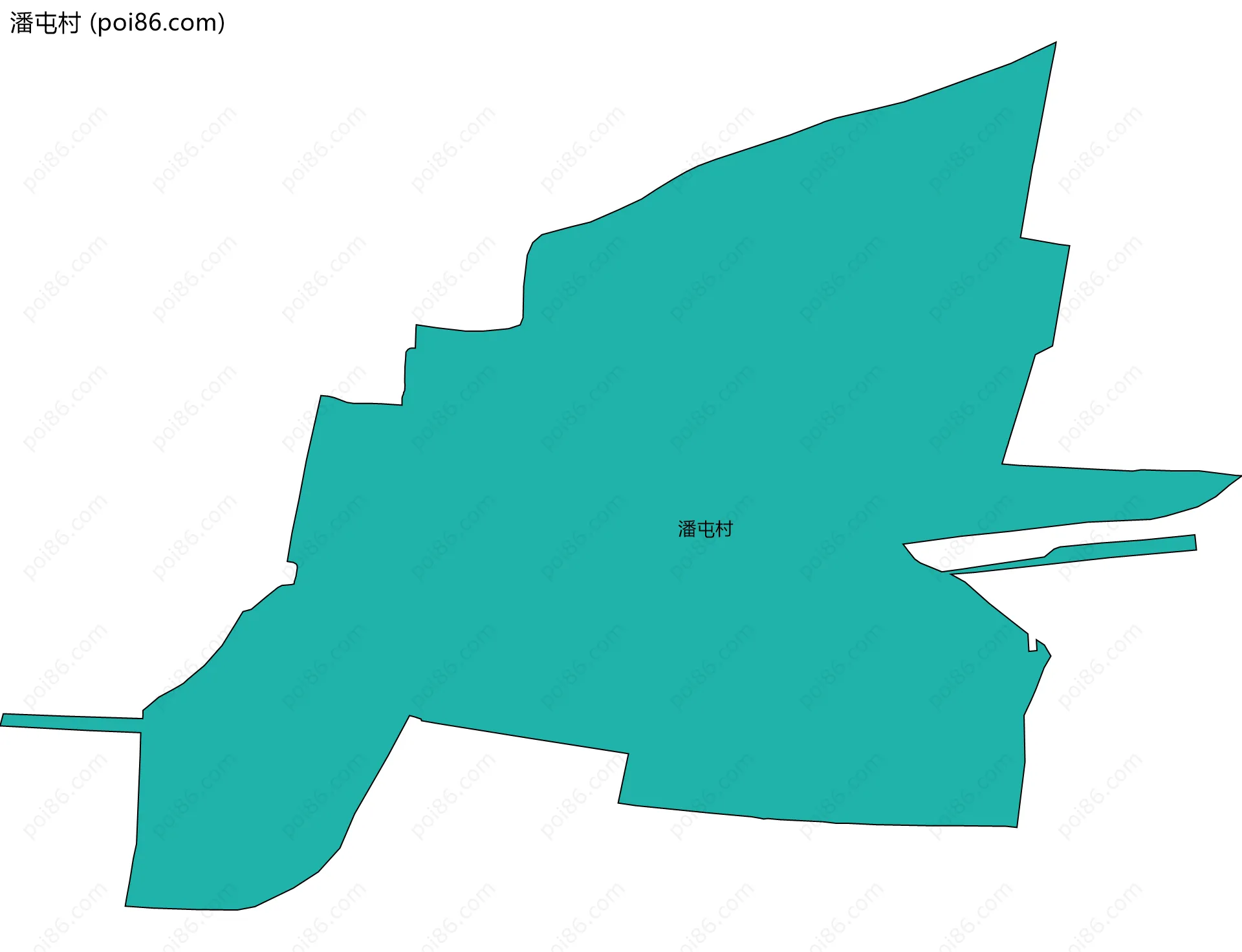 潘屯村边界地图