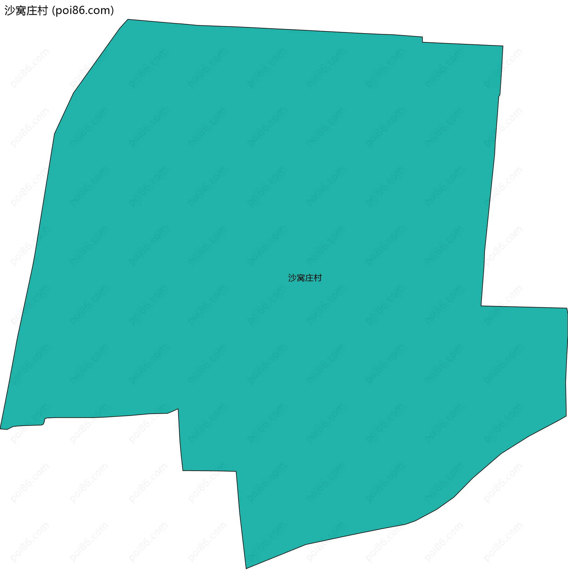 沙窝庄村边界地图