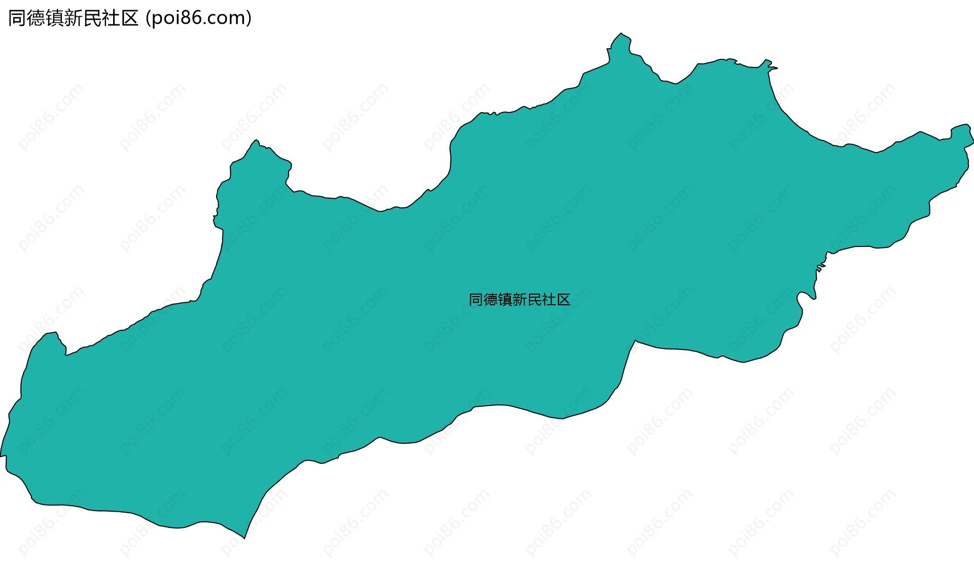 同德镇新民社区边界地图