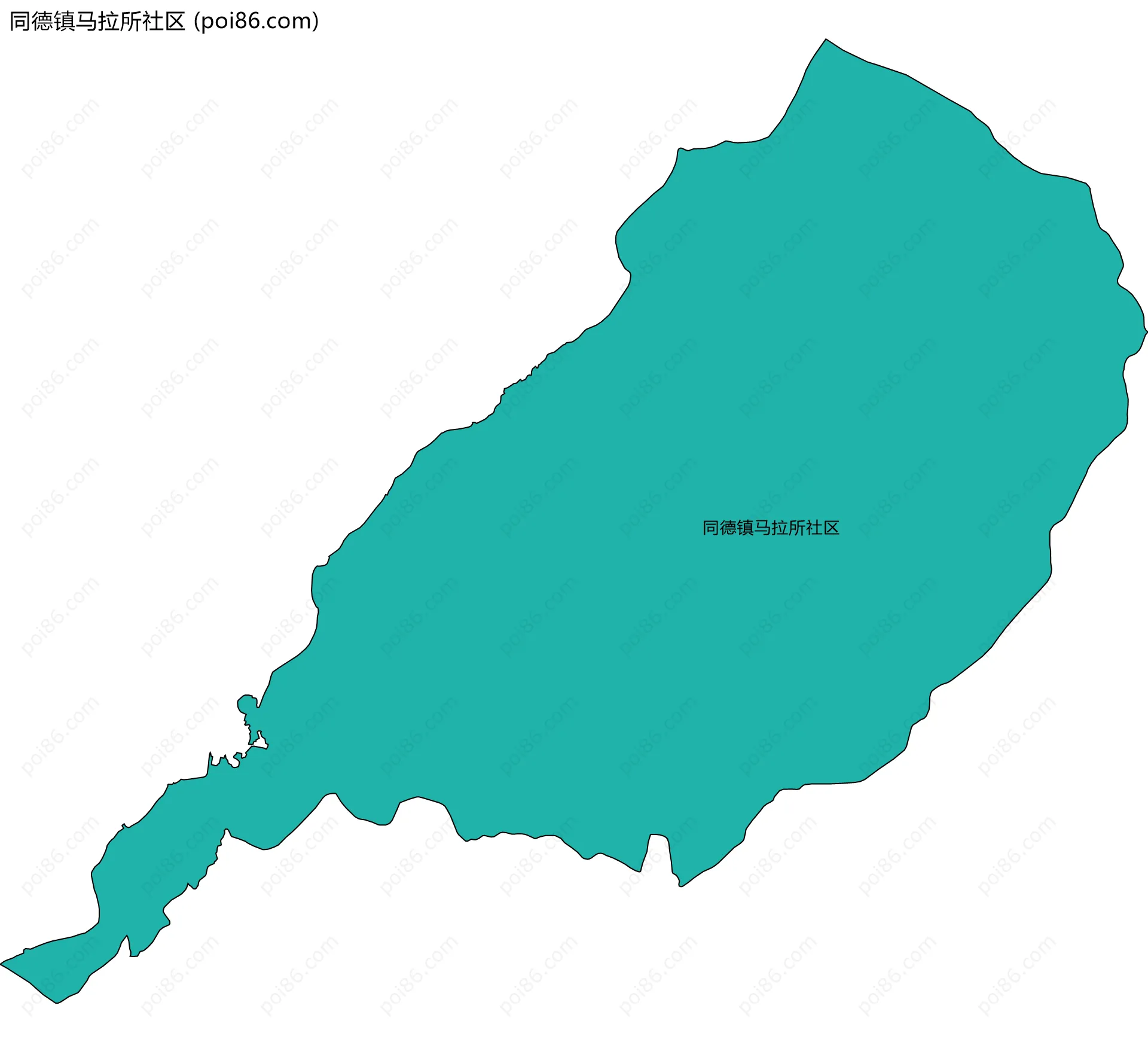 同德镇马拉所社区边界地图