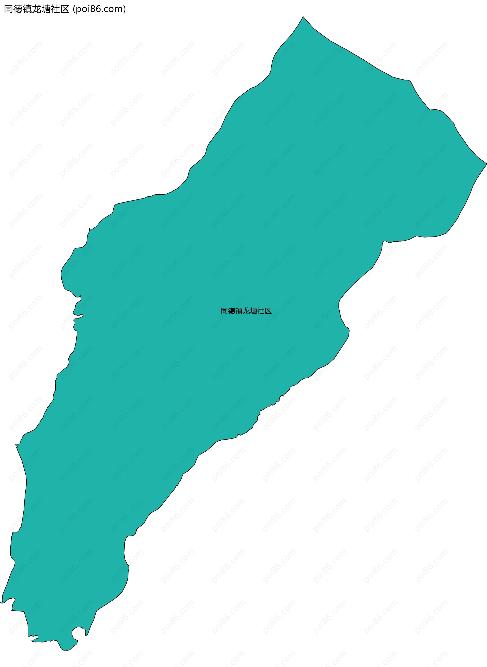 同德镇龙塘社区边界地图