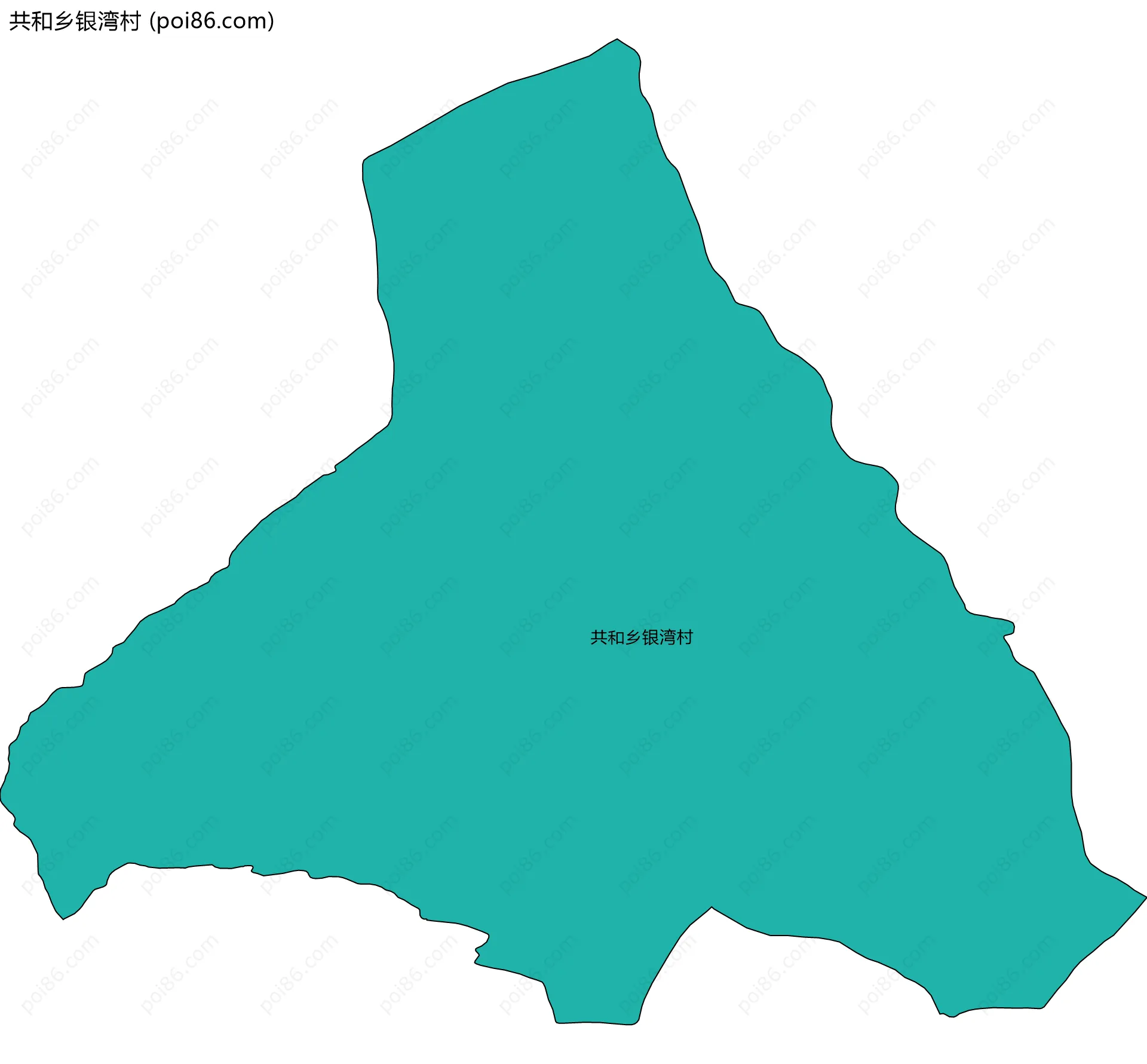 共和乡银湾村边界地图
