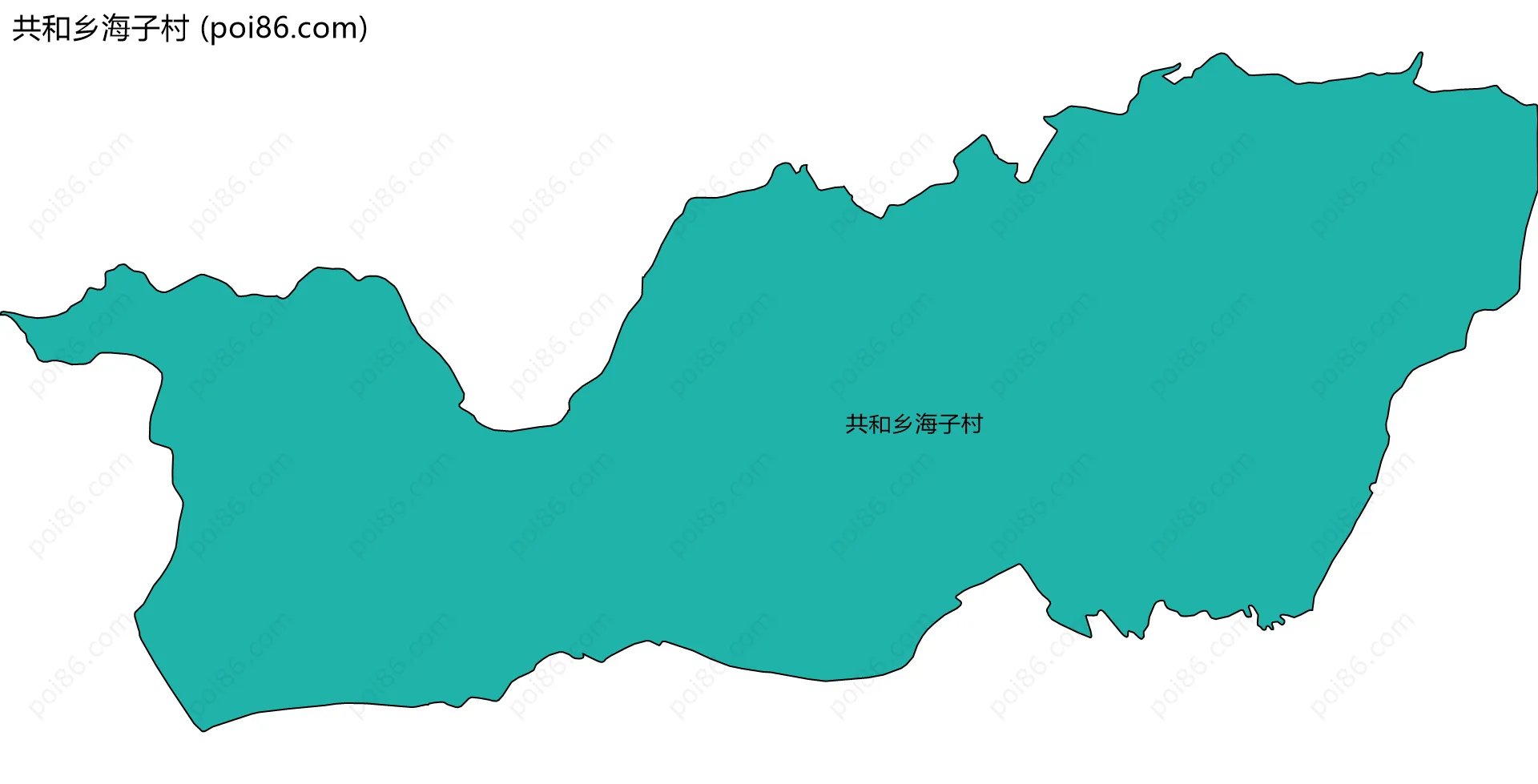共和乡海子村边界地图