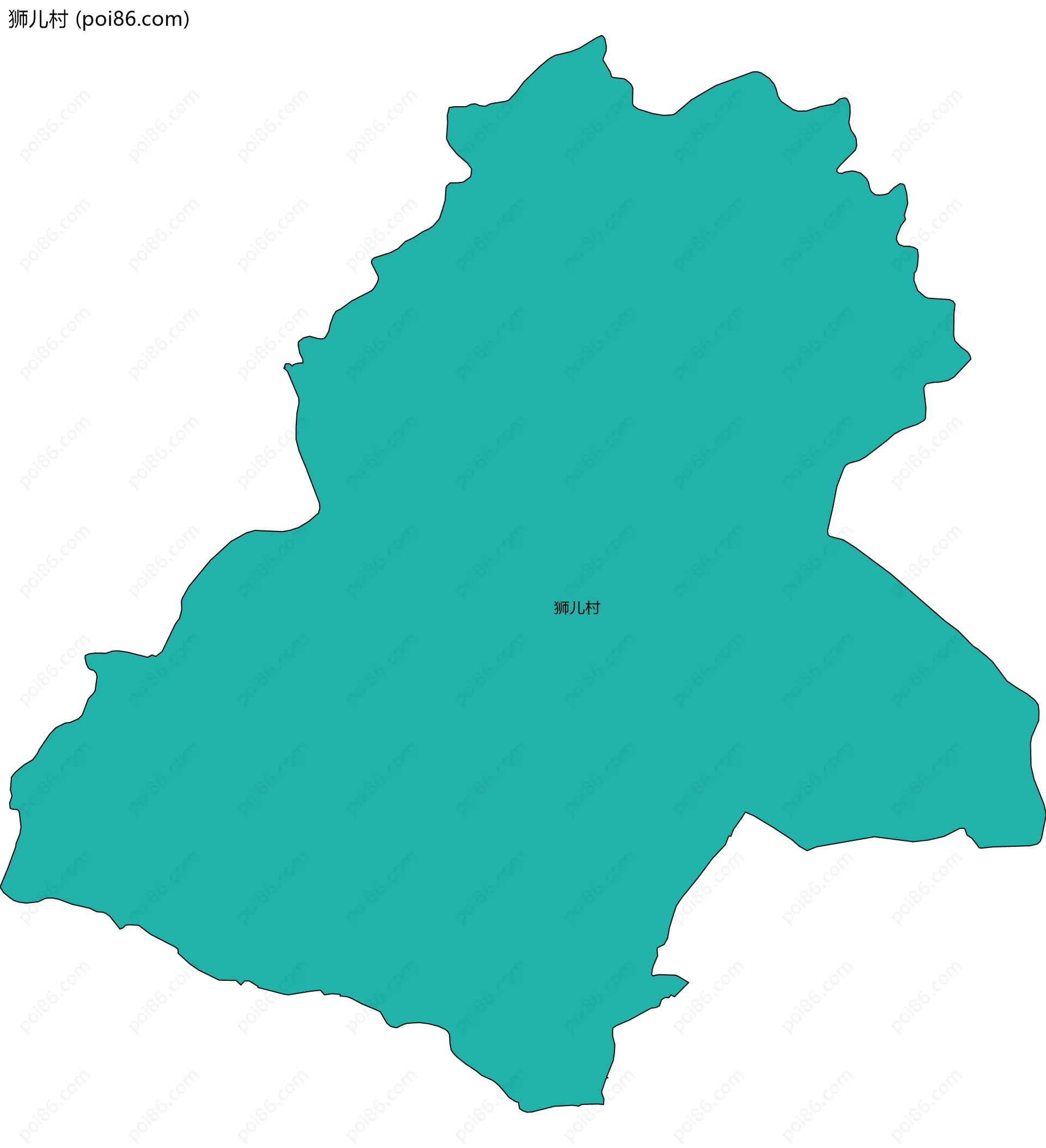 狮儿村边界地图