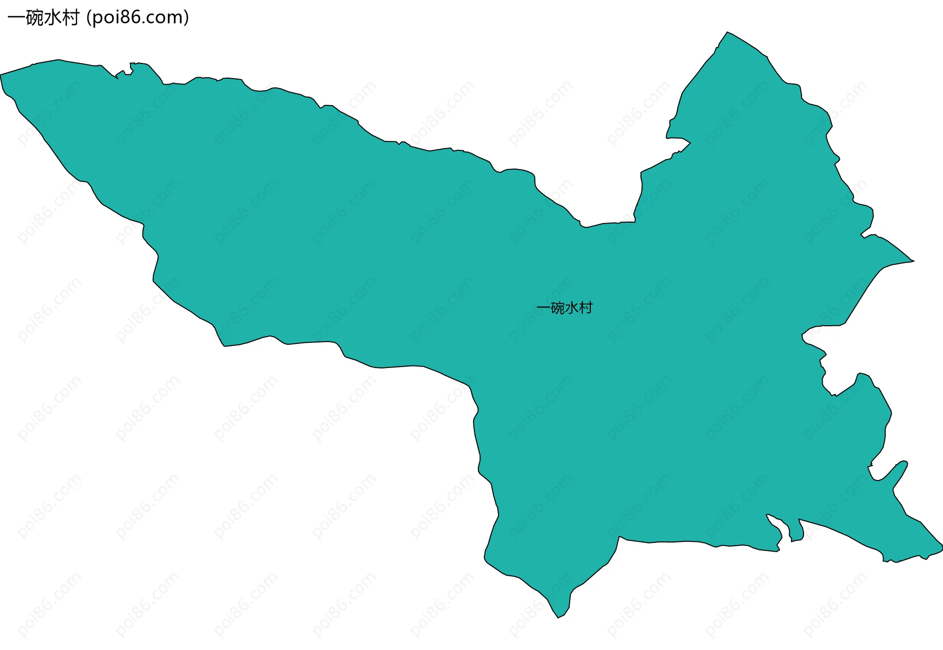 一碗水村边界地图