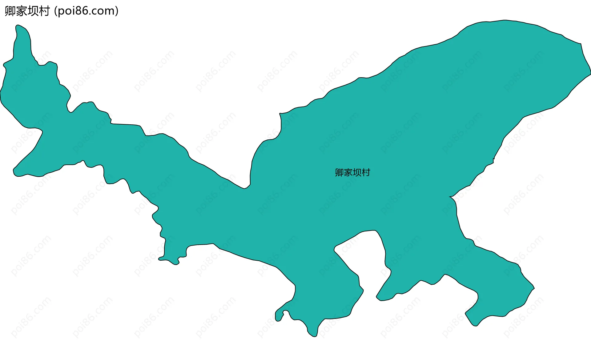 卿家坝村边界地图